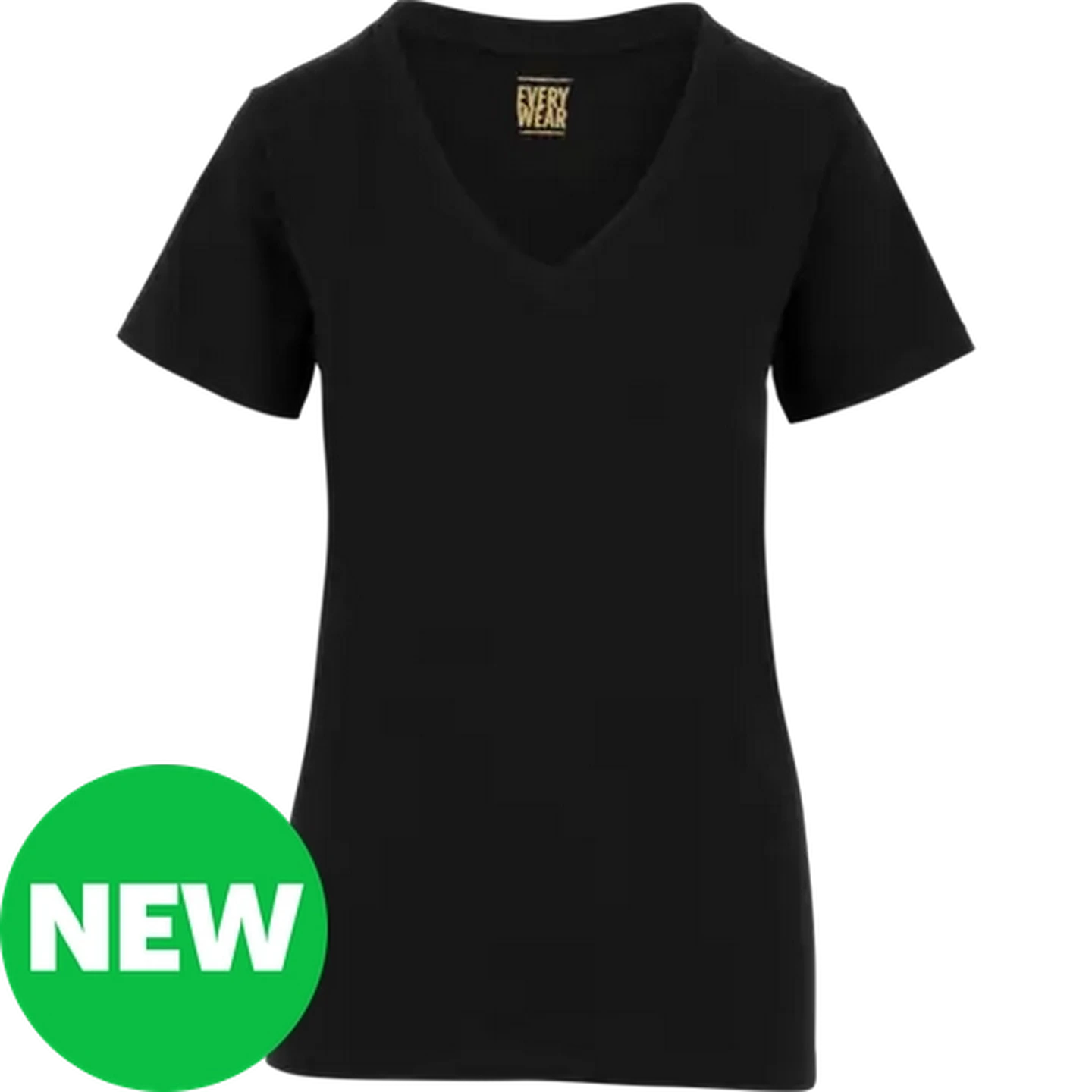 Image of Every Wear Black Ladies V-Neck T-Shirt Small