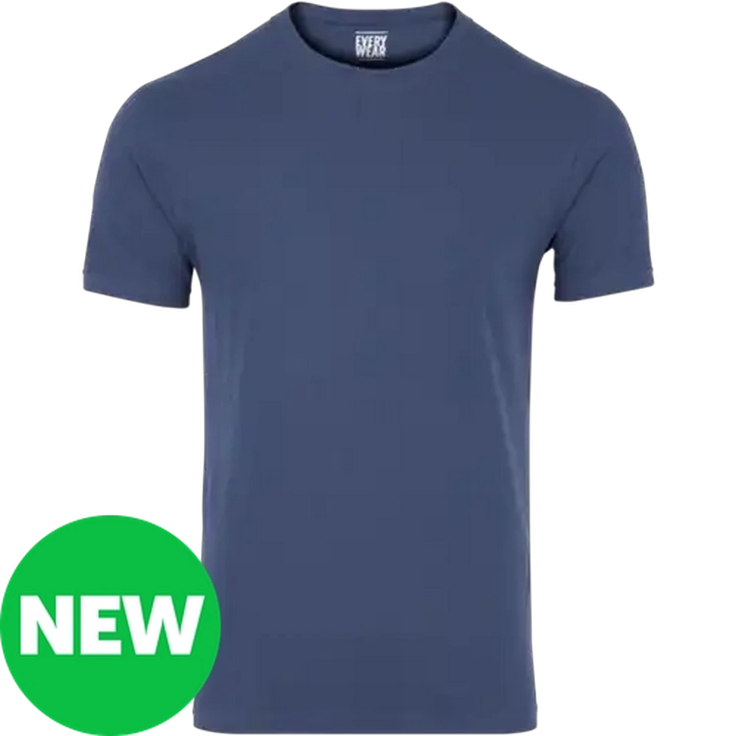 Image of Every Wear Men's Blue Crew Neck T-Shirt Small