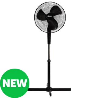 Alva Air Black Plastic Pedestal Fan 45W (40cm)