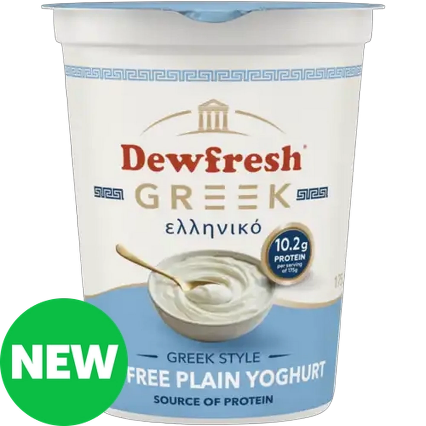 Image of Dewfresh Fat Free Greek Style Plain Yoghurt 175g 