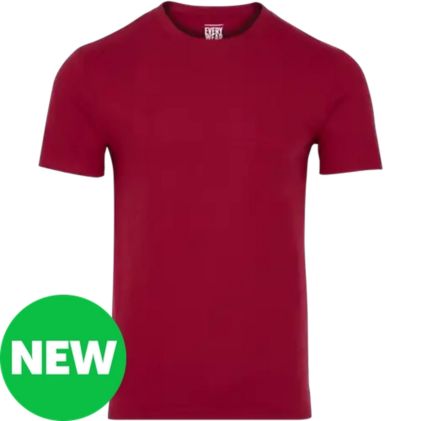Image of Every Wear Mens Dark Red Crew Neck T-Shirt XL