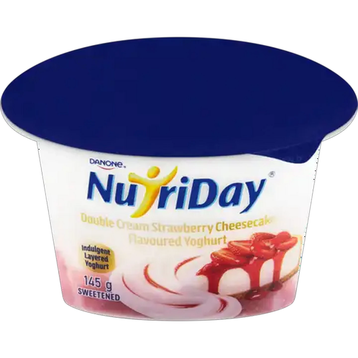Image of Danone NutriDay Strawberry Cheesecake Flavoured Double Cream Yoghurt 145g 
