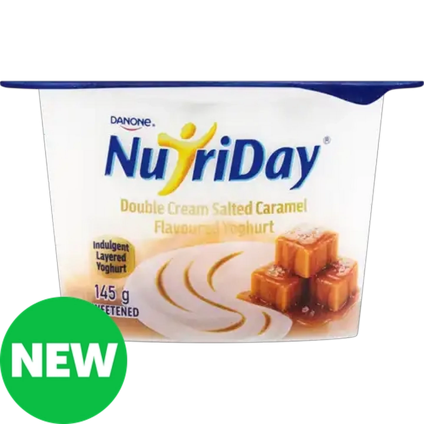 Image of Danone NutriDay Salted Caramel Flavoured Double Cream Yoghurt 145g 