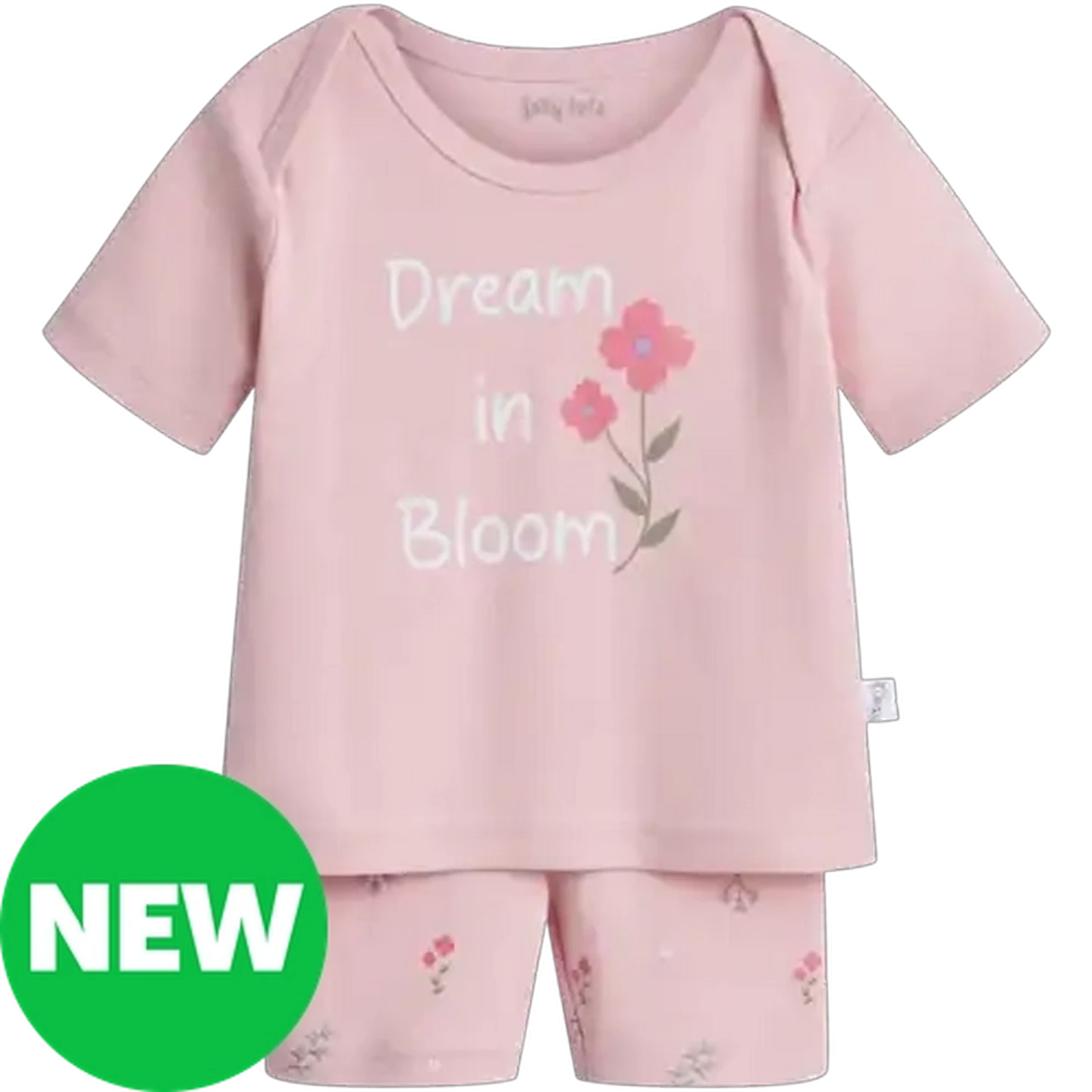 Image of Jolly Tots Basics Pink Sleep Set 2 Piece 12 - 18 Months