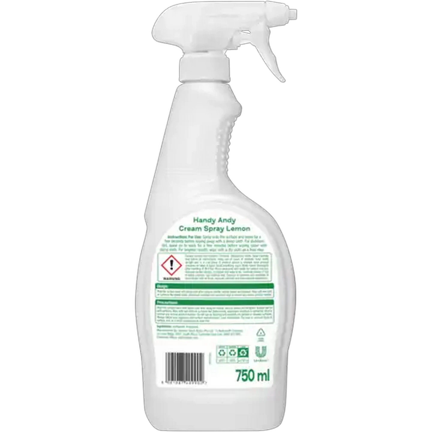 Image of Handy Andy Lemon Powerful Multipurpose Cleaner Cream Spray 750ml 