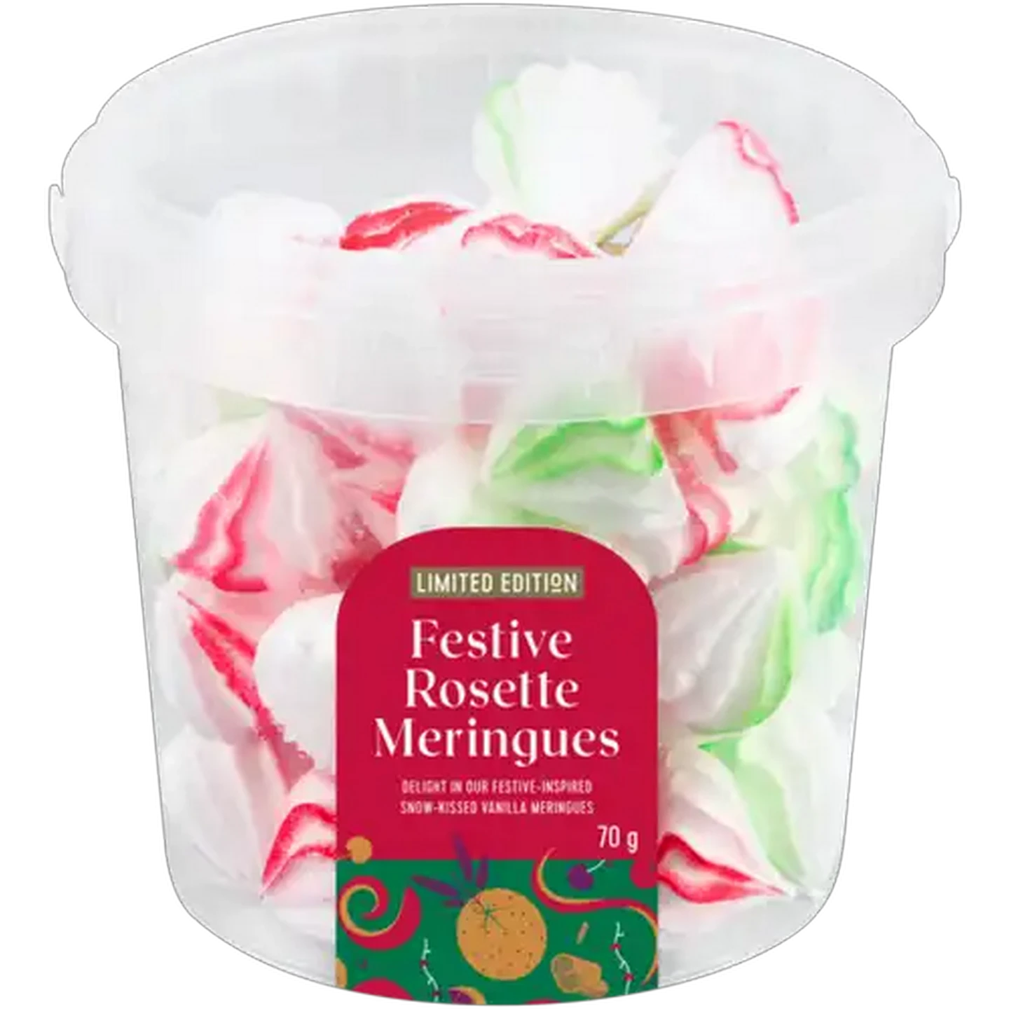 Image of Limited Edition Festive Rosette Meringues 70g 