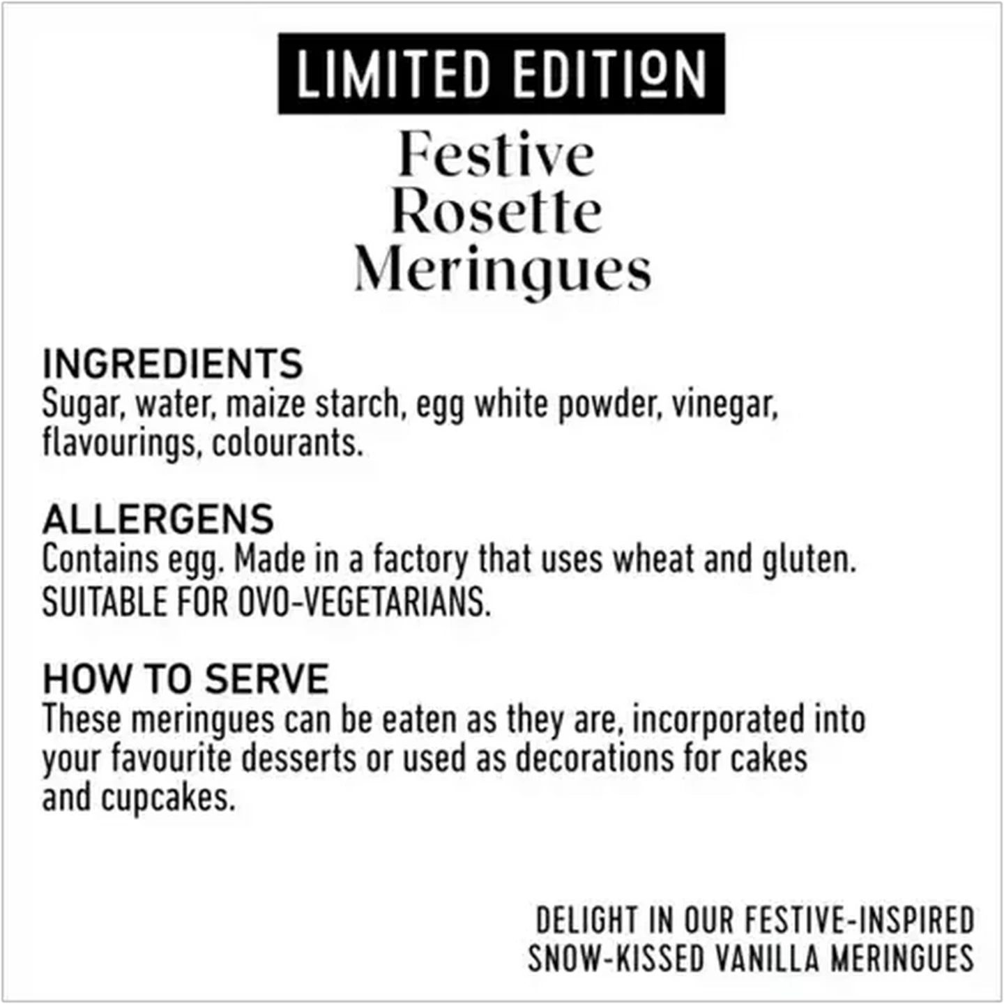 Image of Limited Edition Festive Rosette Meringues 70g 