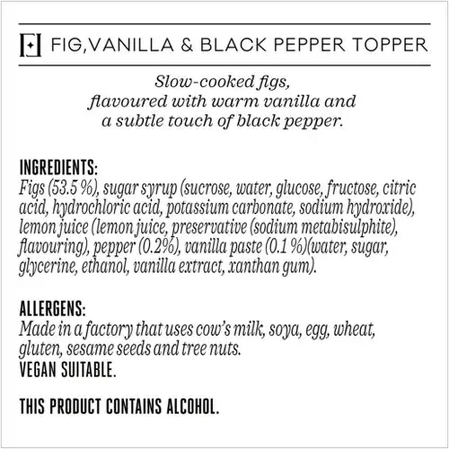 Image of Forage And Feast Fig, Vanilla & Black Pepper Topper 160g 