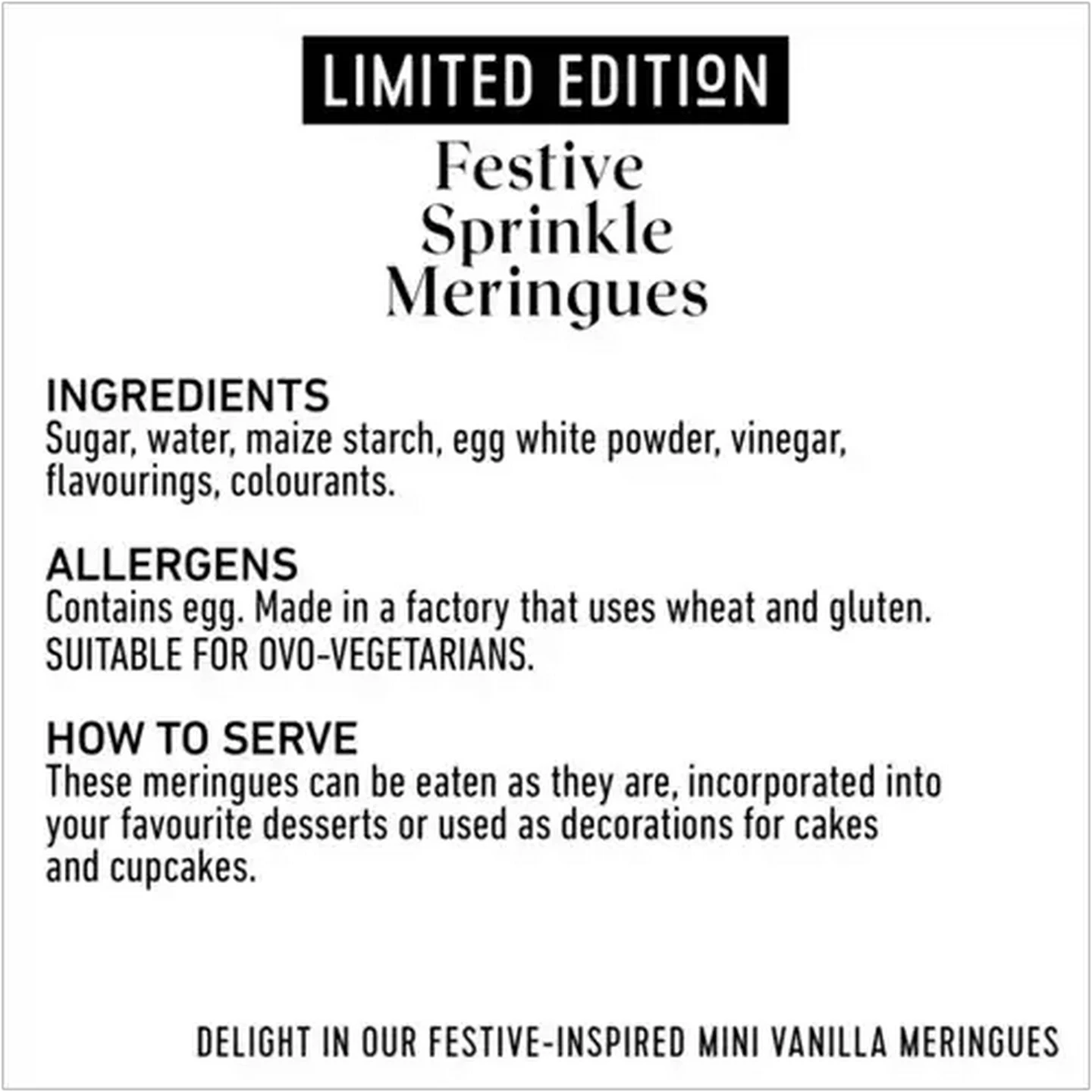Image of Limited Edition Festive Sprinkle Meringues 25g 