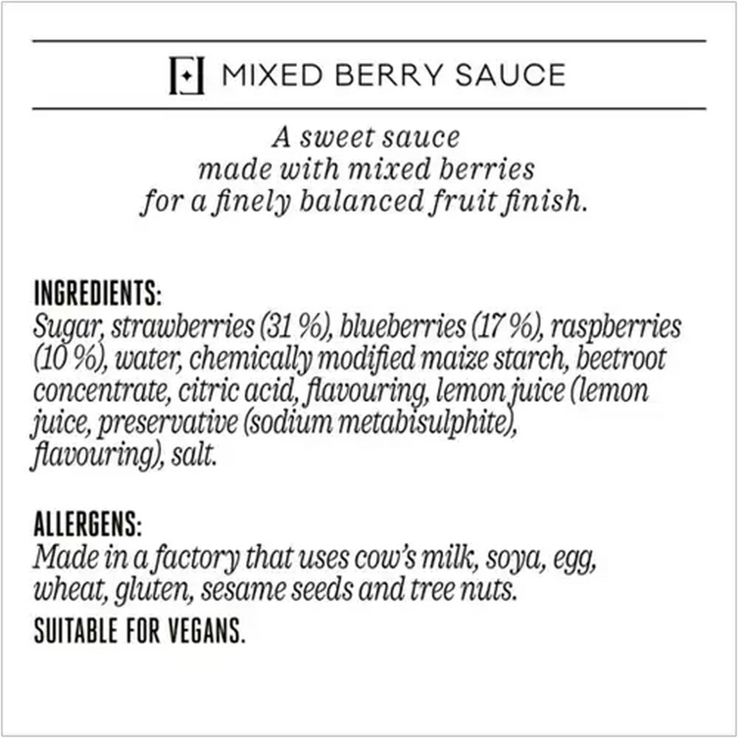 Image of Forage And Feast Mixed Berry Sauce 250g 