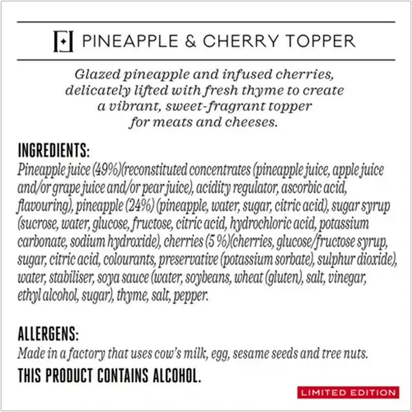 Image of Forage And Feast Limited Edition Pineapple & Cherry Topper 160g 