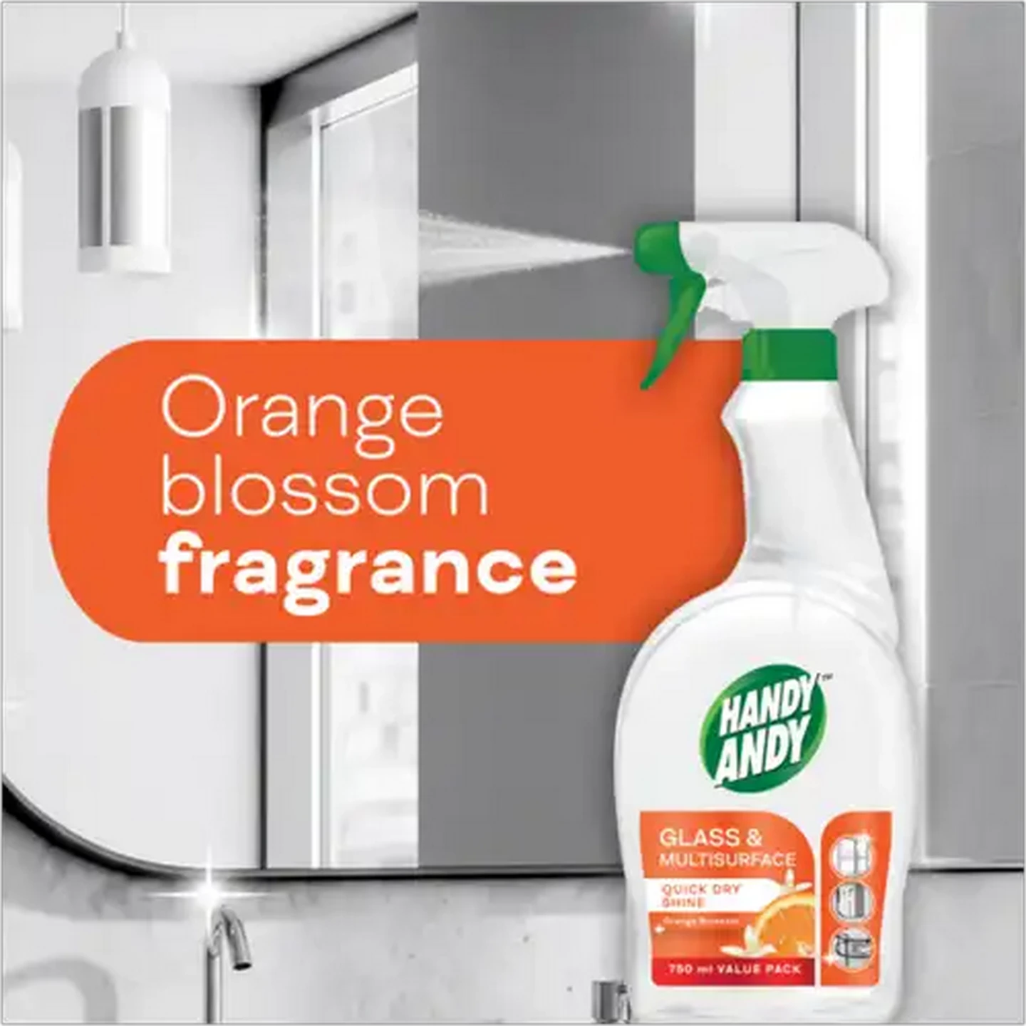 Image of Handy Andy Orange Blossom Glass & Multisurface Cleaner 750ml 