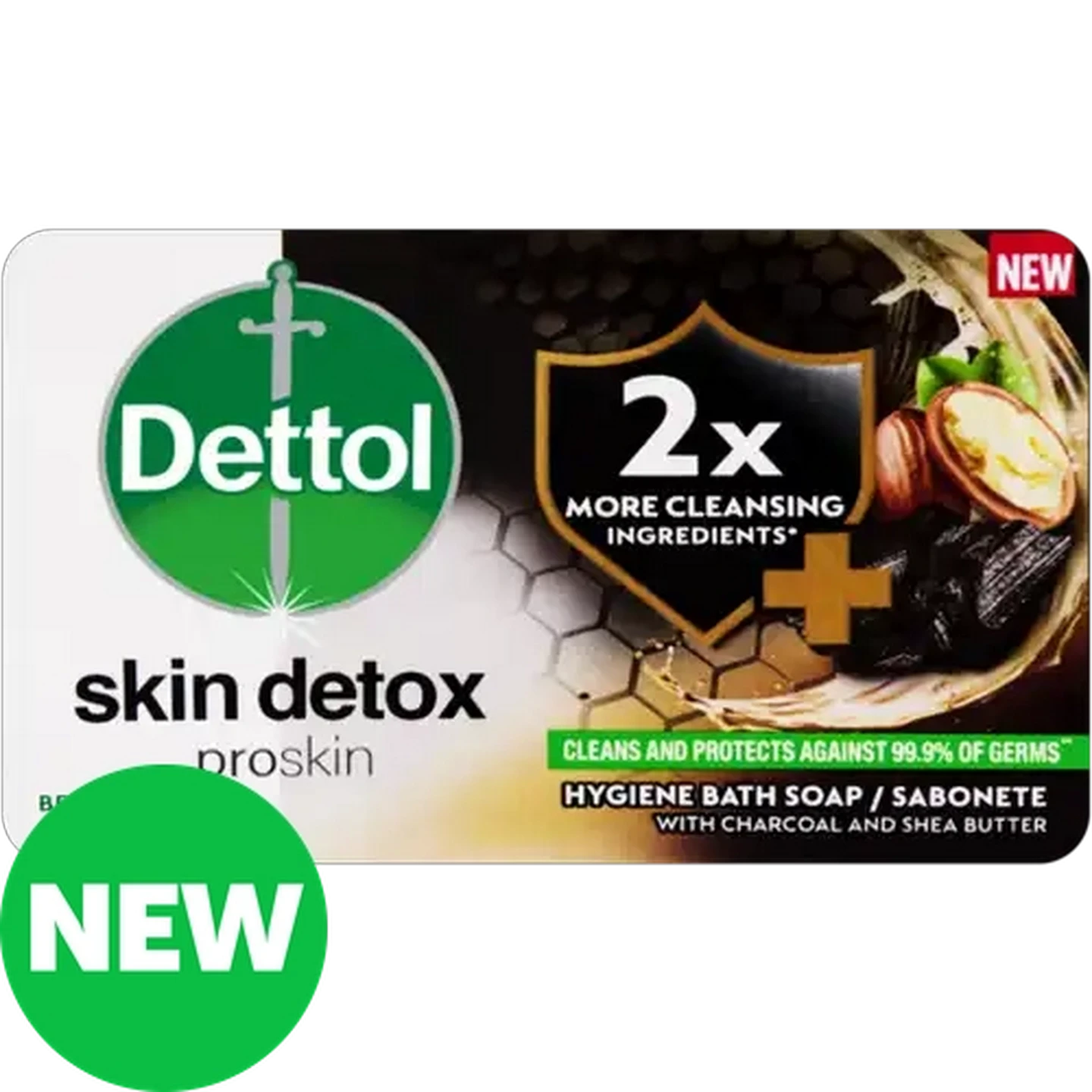 Image of Dettol Skin Detox Hygiene Bath Soap Bar 175g 