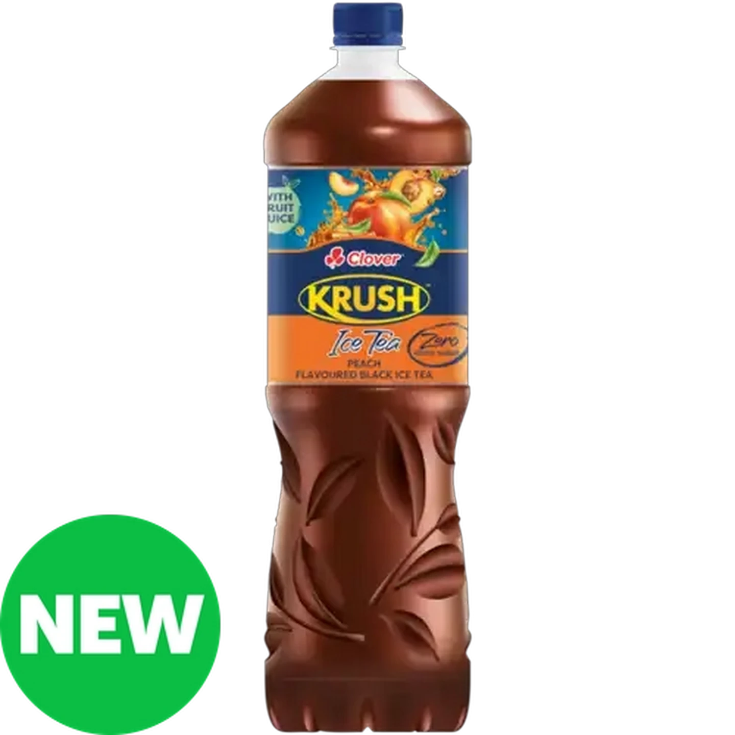 Image of Clover Krush Peach Flavoured Black Ice Tea 1.5L 