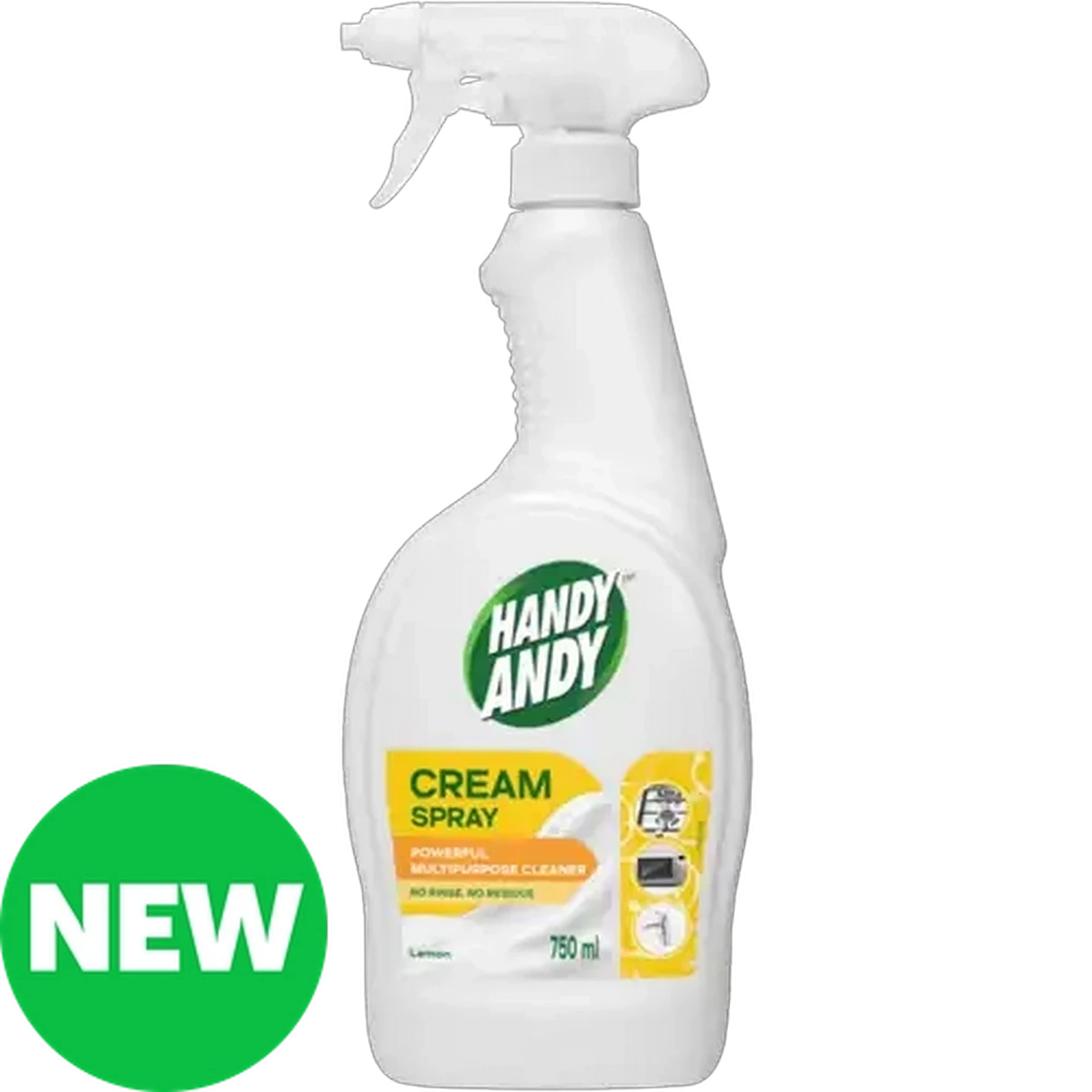 Image of Handy Andy Lemon Powerful Multipurpose Cleaner Cream Spray 750ml 