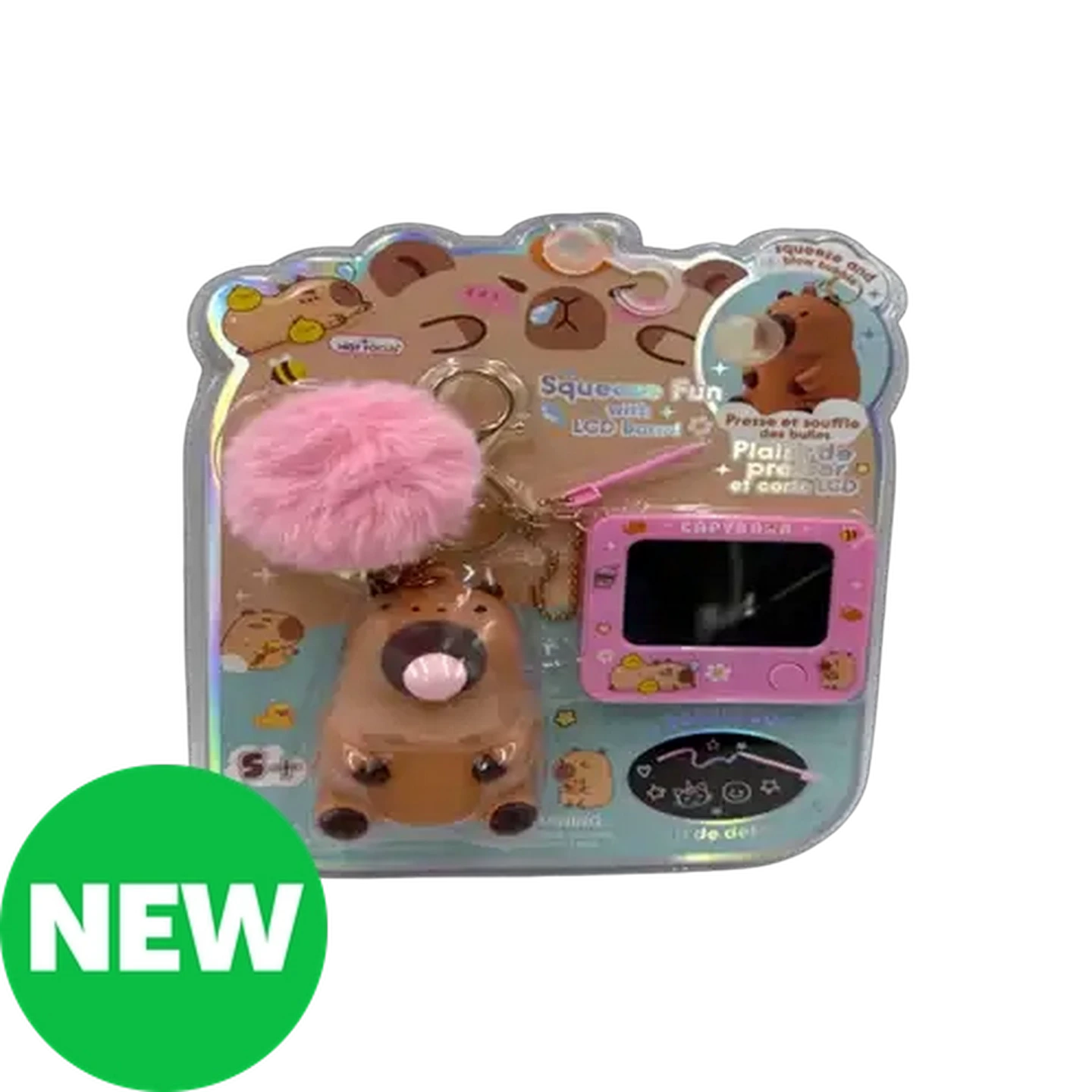 Image of Hot Focus Capybara Squeeze Fun With LCD Board