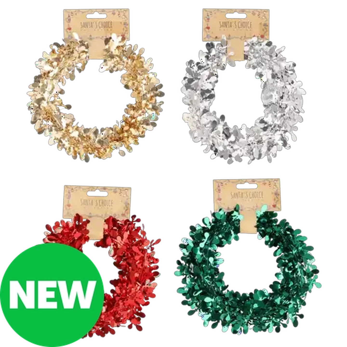 Image of Santa's Choice Tinsel Wreath 4.5m (Colour May Vary)