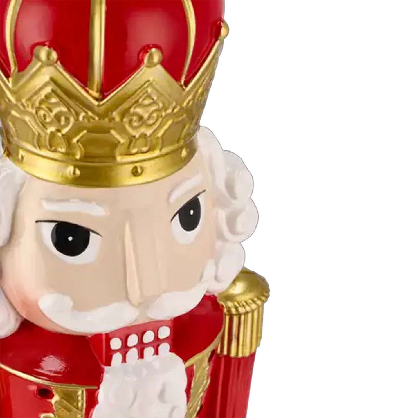Image of Illuminated Traditional Battery-Operated LED Christmas King Nutcracker Statue 36.5cm