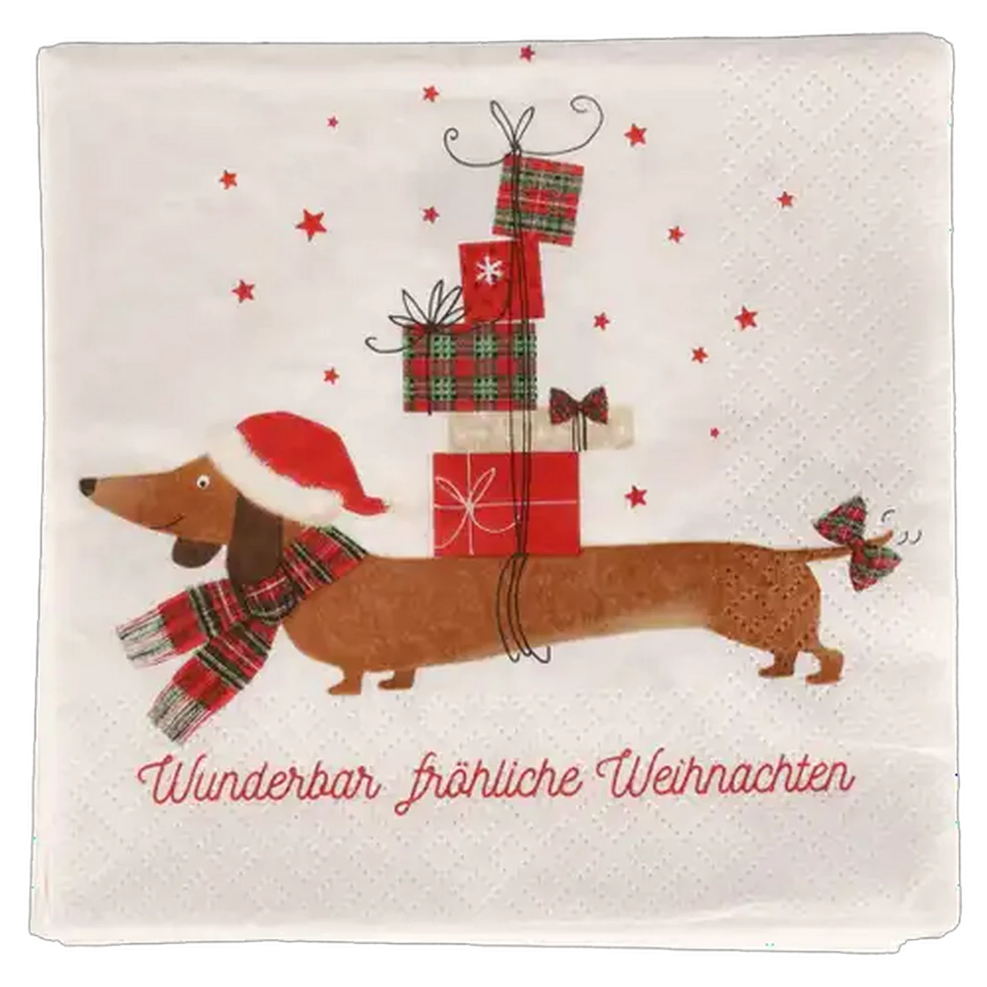Image of Atelier Dog Christmas Napkins 3-Ply 33 x 33cm 20-Pack