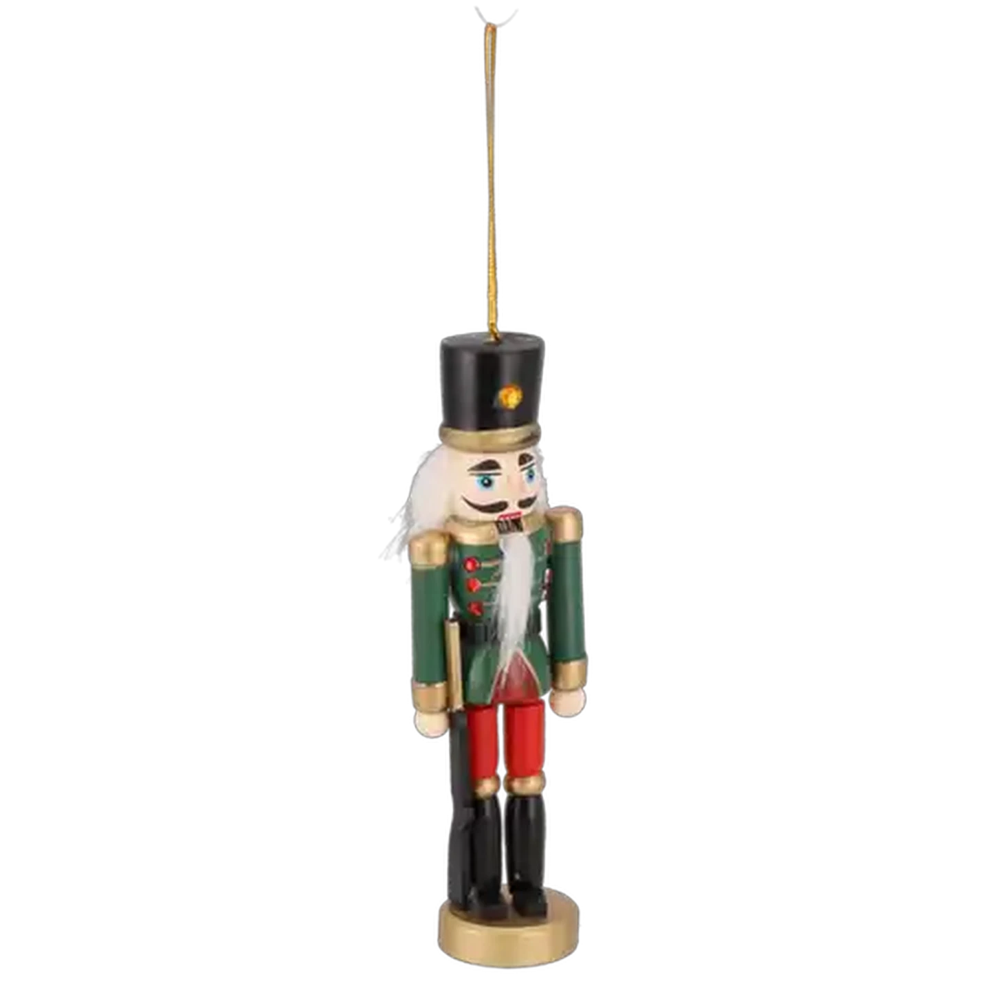 Image of Santa's Choice Wood Nutcracker Christmas Tree Decoration 15cm