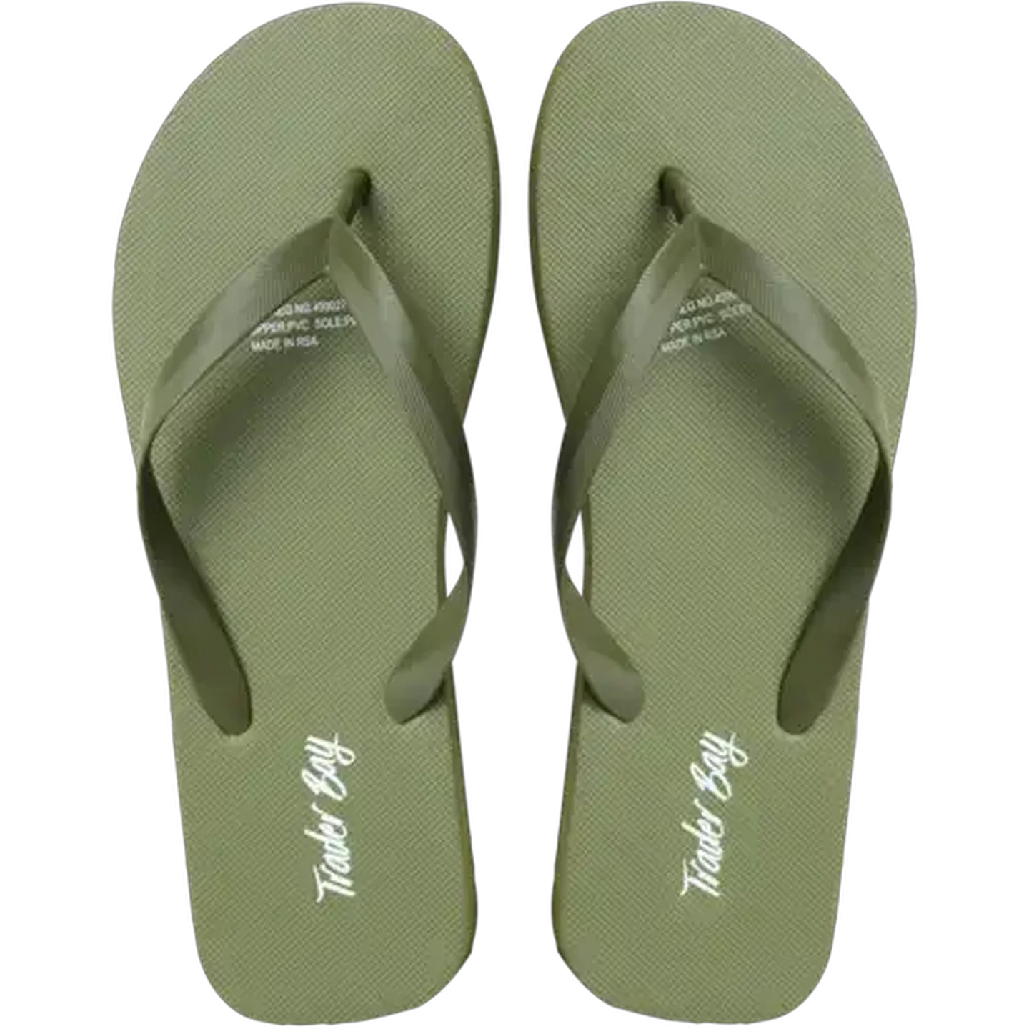 Image of Trader Bay Men's Olive Thong Sandals (Size 10-11)