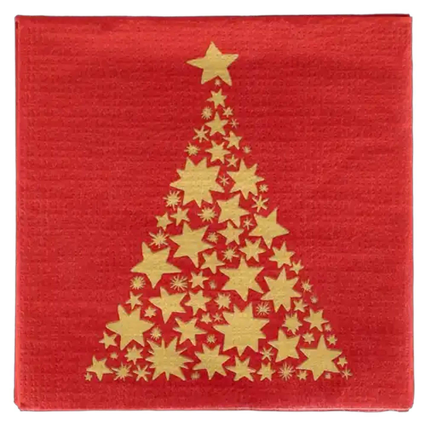 Image of Tree Canvas Red Christmas Napkins 3-Ply 33 x 33cm 15-Pack