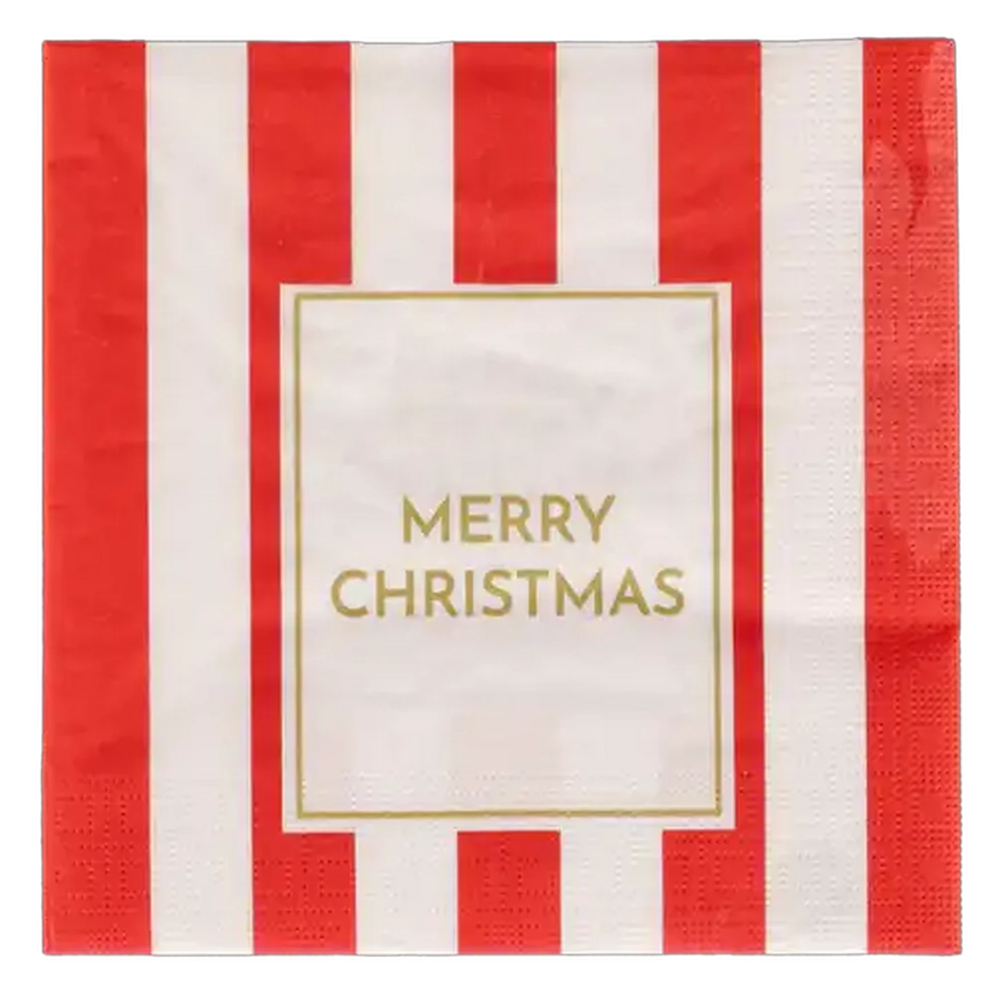 Image of Formart Red & White Stripe Christmas Napkins 3-Ply 33 x 33cm 20-Pack