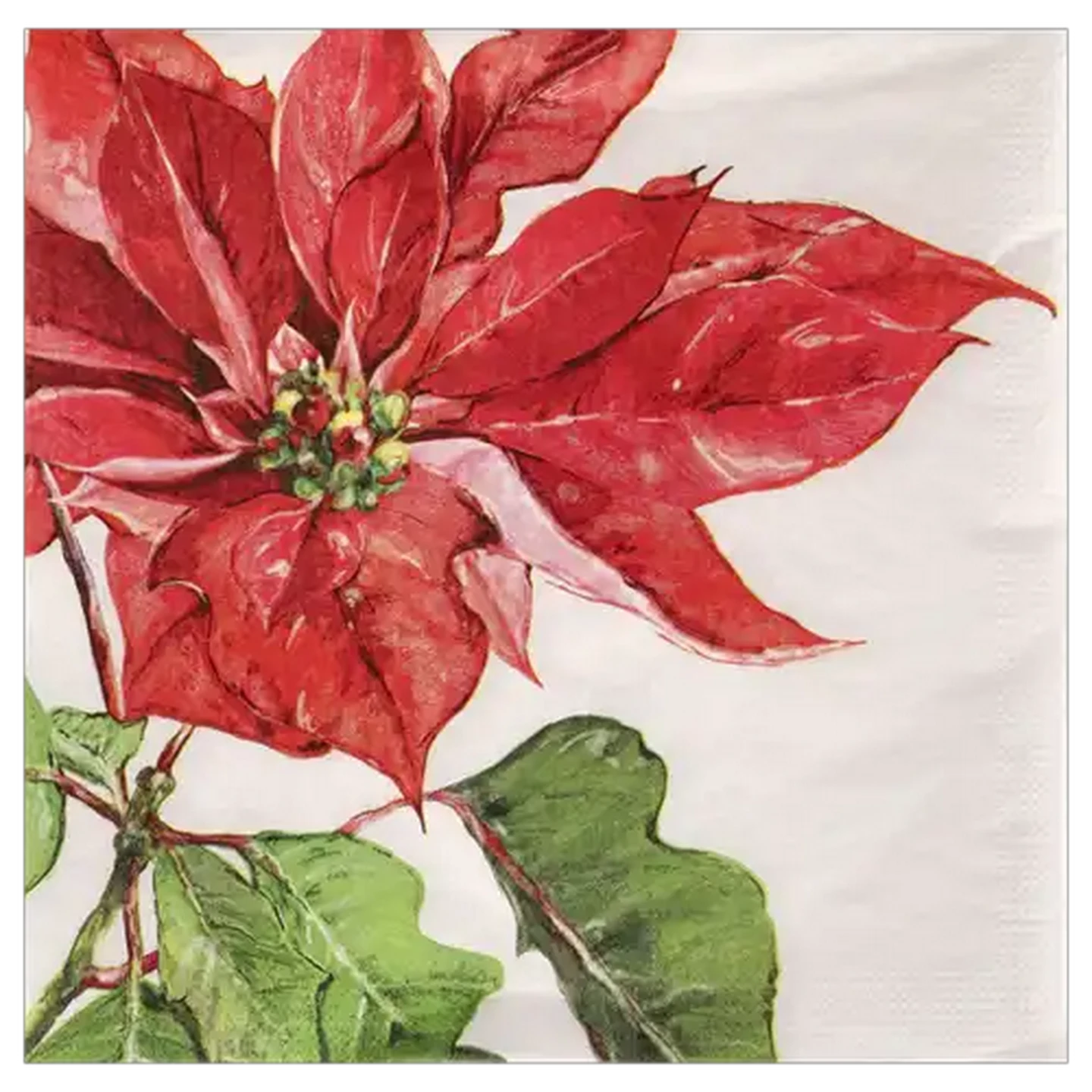 Image of Atelier Poinsettia Rouge Christmas Napkins 3-Ply 33 x 33cm 20-Pack