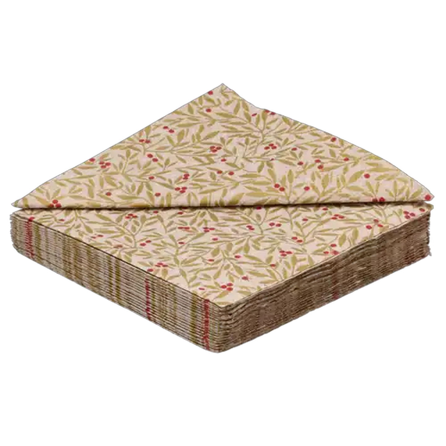 Image of By Nature Leave & Berries Christmas Napkins 3-Ply 33 x 33cm 20-Pack