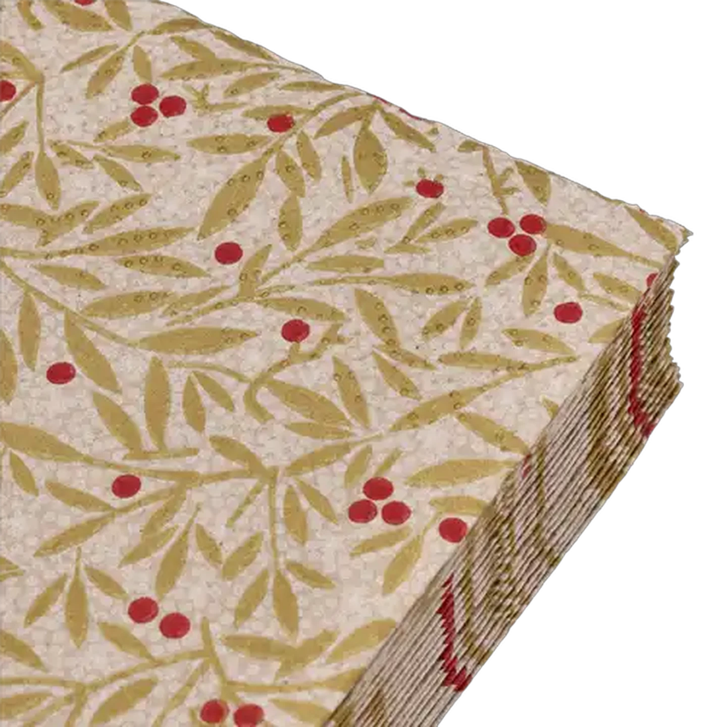 Image of By Nature Leave & Berries Christmas Napkins 3-Ply 33 x 33cm 20-Pack