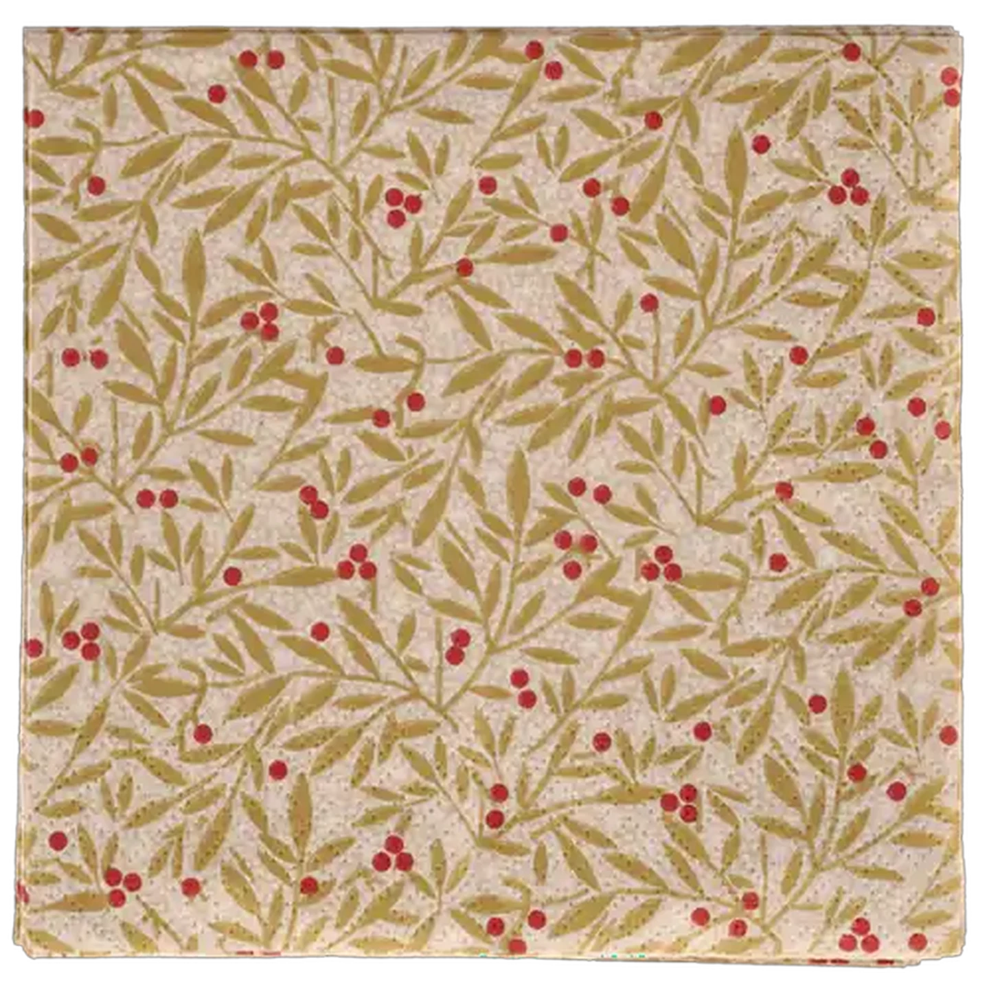 Image of By Nature Leave & Berries Christmas Napkins 3-Ply 33 x 33cm 20-Pack