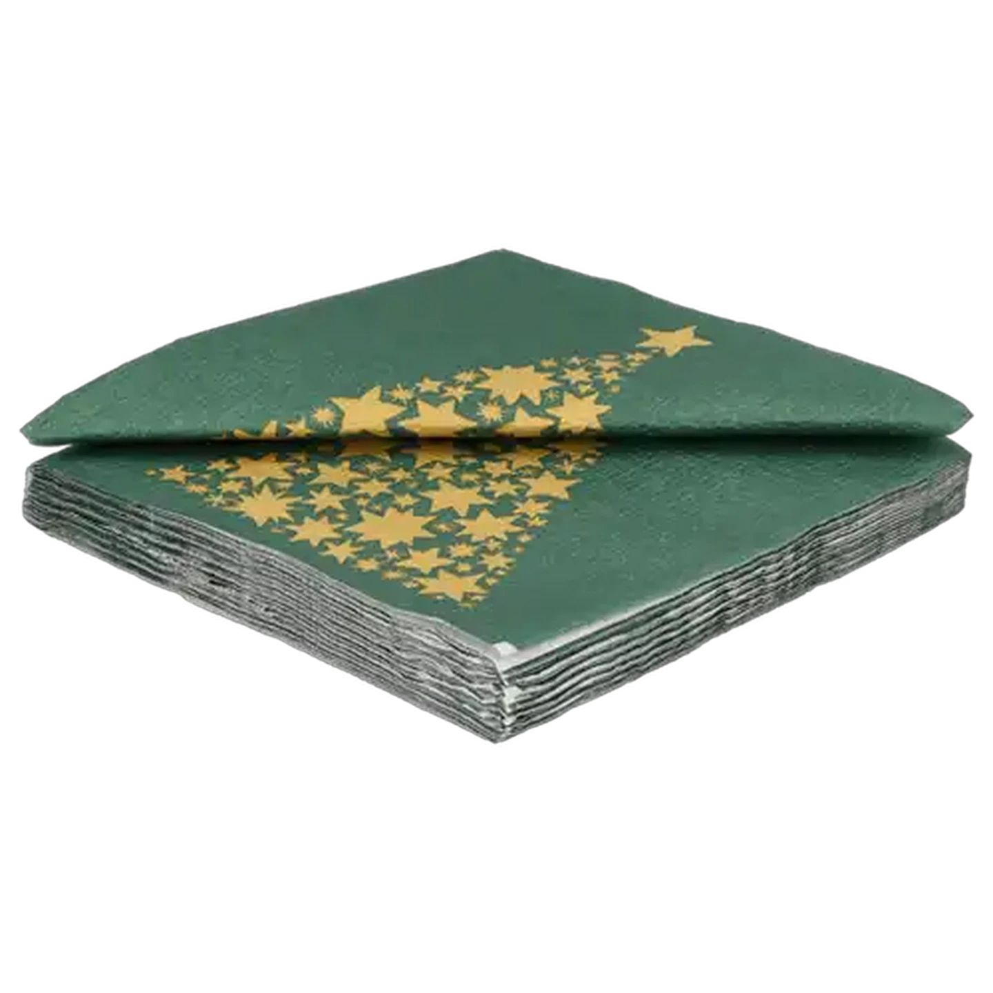 Image of Tree Canvas Green Christmas Napkins 3-Ply 33 x 33cm 15-Pack