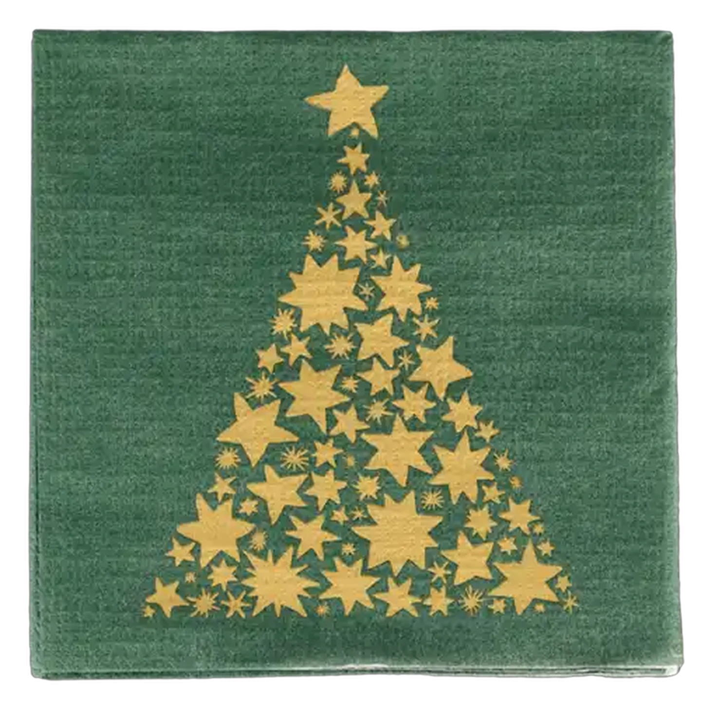 Image of Tree Canvas Green Christmas Napkins 3-Ply 33 x 33cm 15-Pack