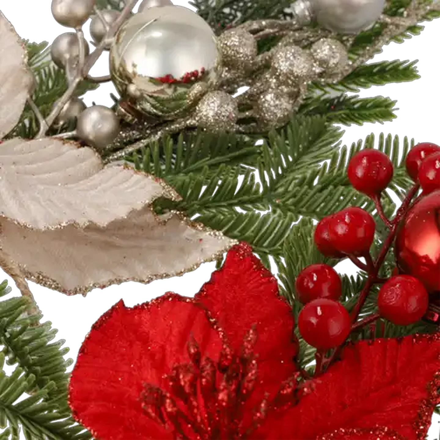 Image of Artificial Christmas Garland Swain Foliage Wreath 50cm (Colour May Vary)
