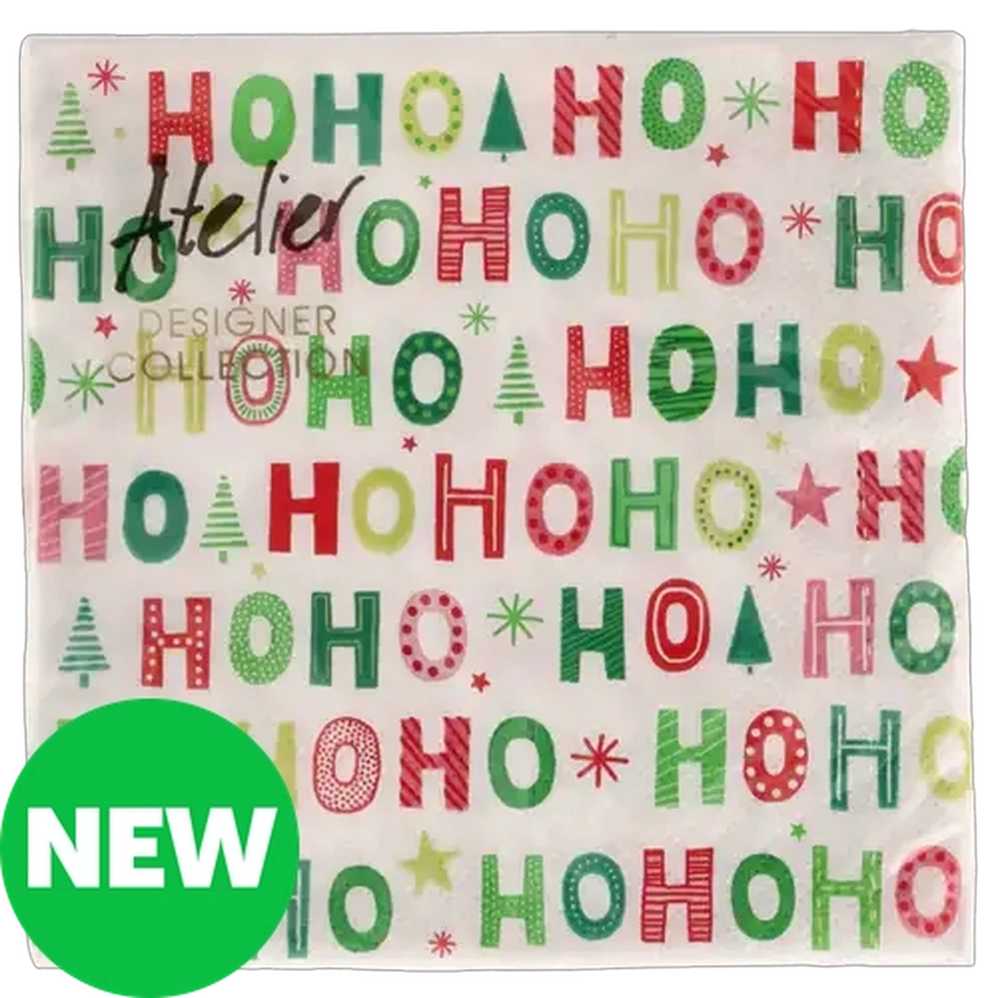 Image of Atelier HO HO HO Christmas Napkins 3-Ply 33 x 33cm 20-Pack
