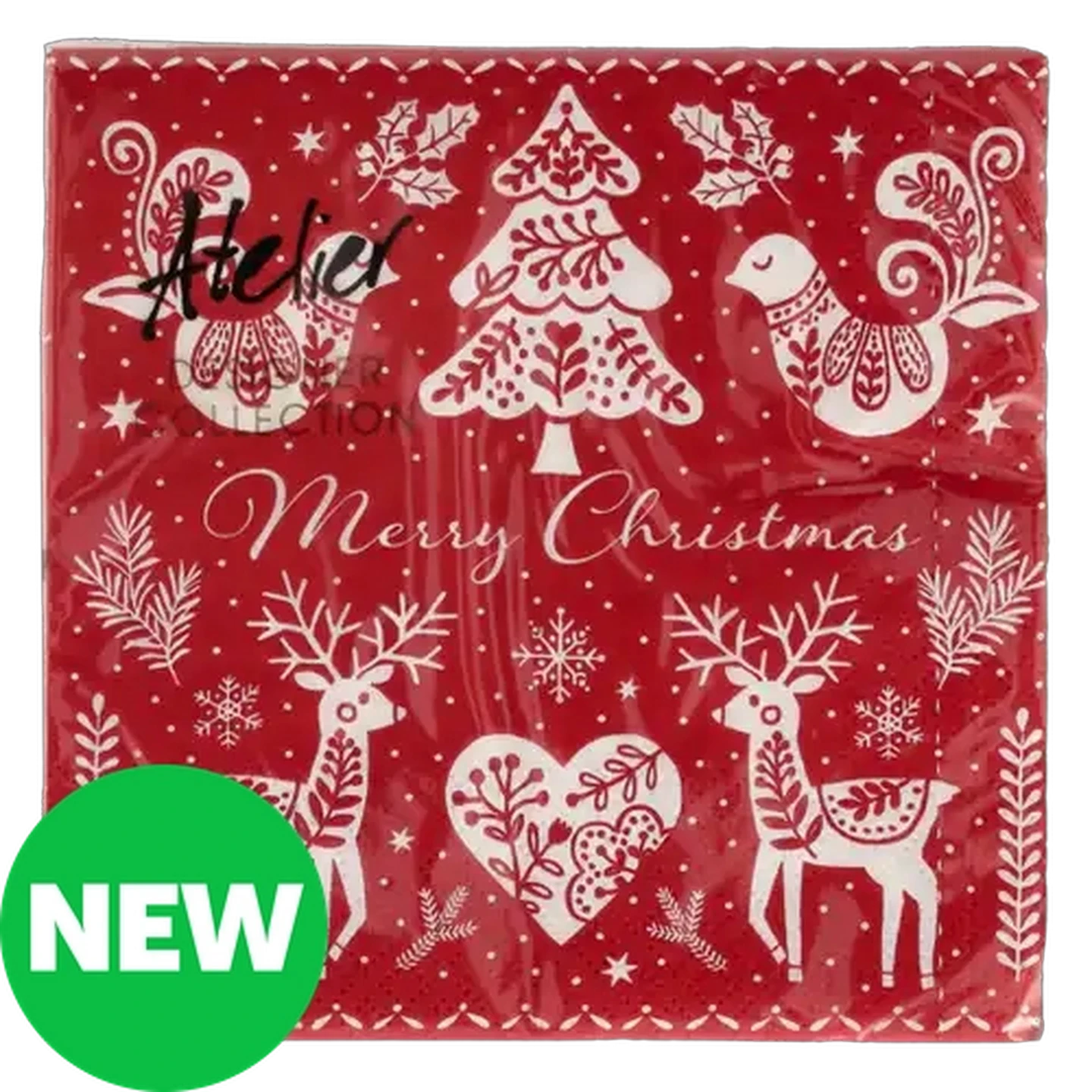 Image of Atelier Christmas Cheer Napkins 3-Ply 33 x 33cm 20-Pack