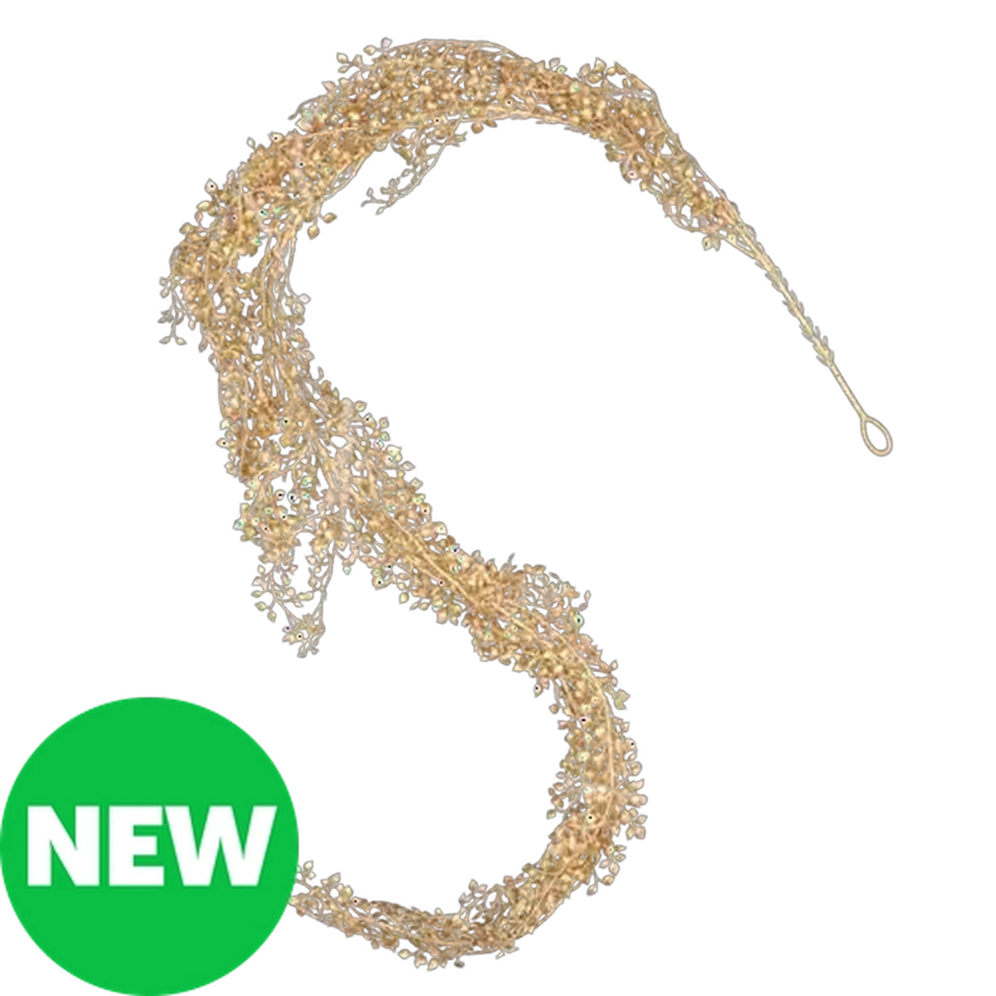 Image of Santa's Choice Metallic Gold Leaf Garland 1.8m