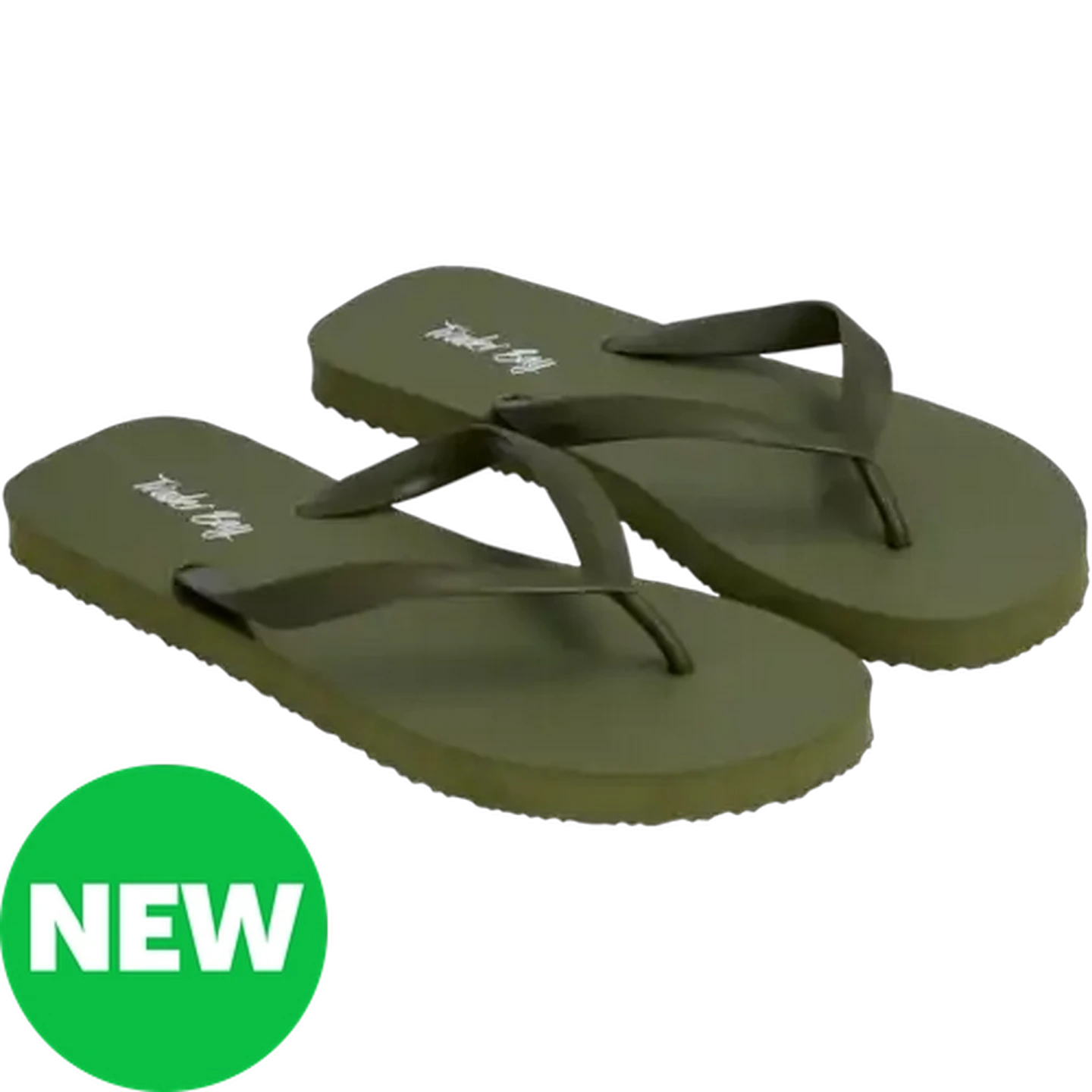 Image of Trader Bay Men's Olive Thong Sandals (Size 10-11)