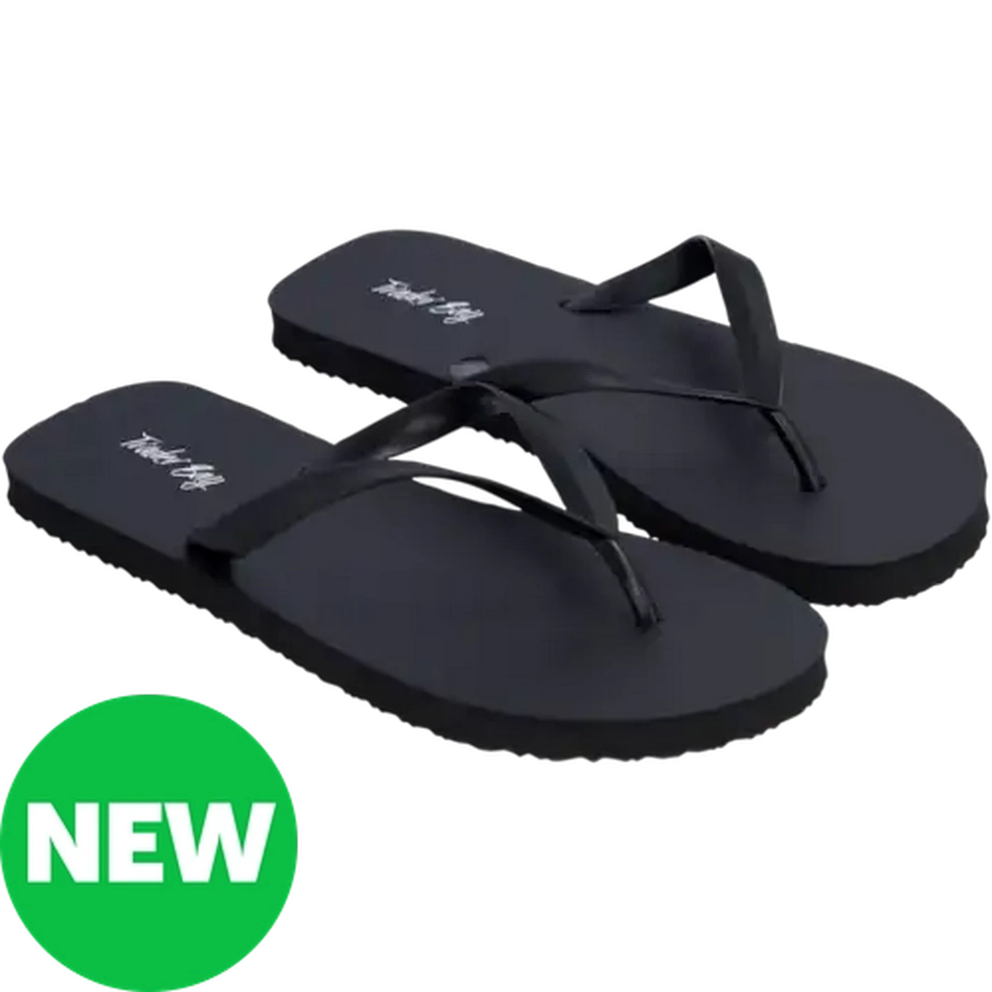 Image of Trader Bay Men's Black Thong Sandals (Size 6-7)