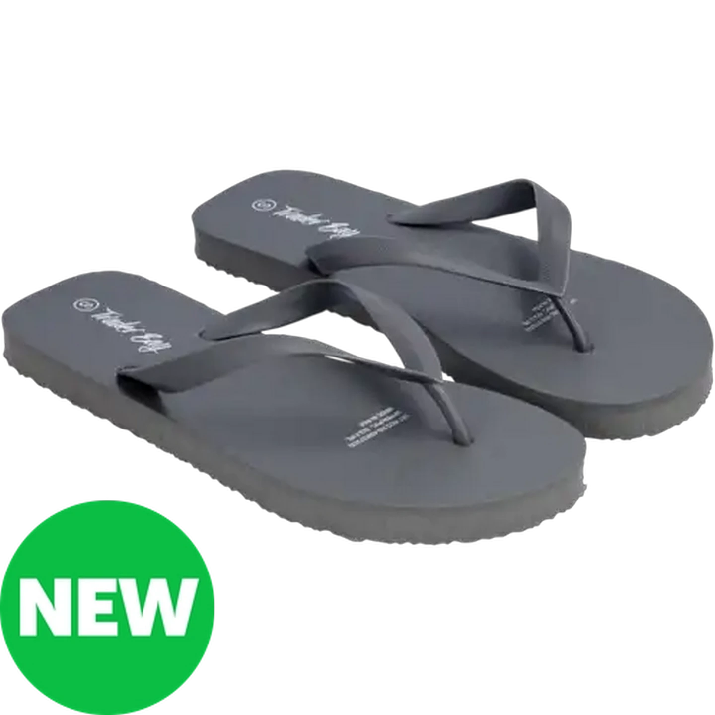 Image of Trader Bay Men's Grey Thong Sandals (Size 6-7)