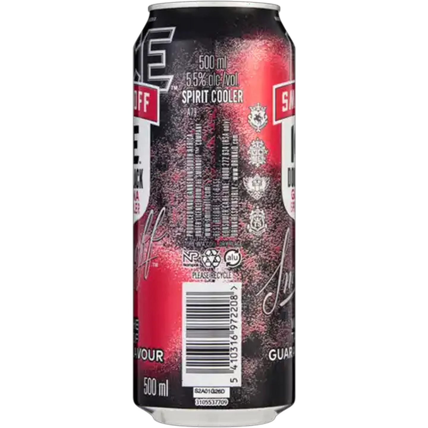 Image of Smirnoff Ice Guarana Double Black Spirit Cooler Can 500ml 