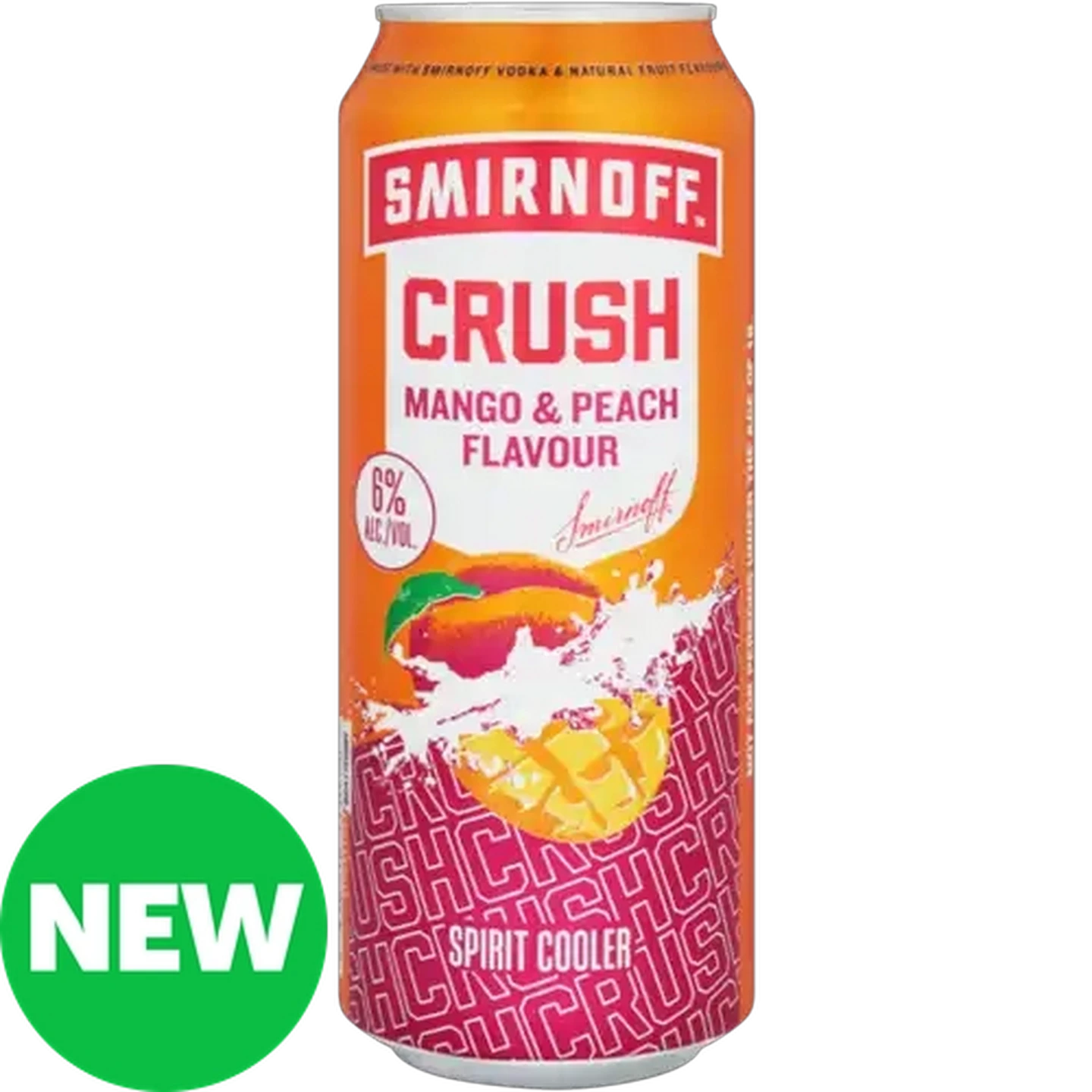 Image of Smirnoff Crush Mango & Peach Flavour Spirit Cooler Can 500ml 
