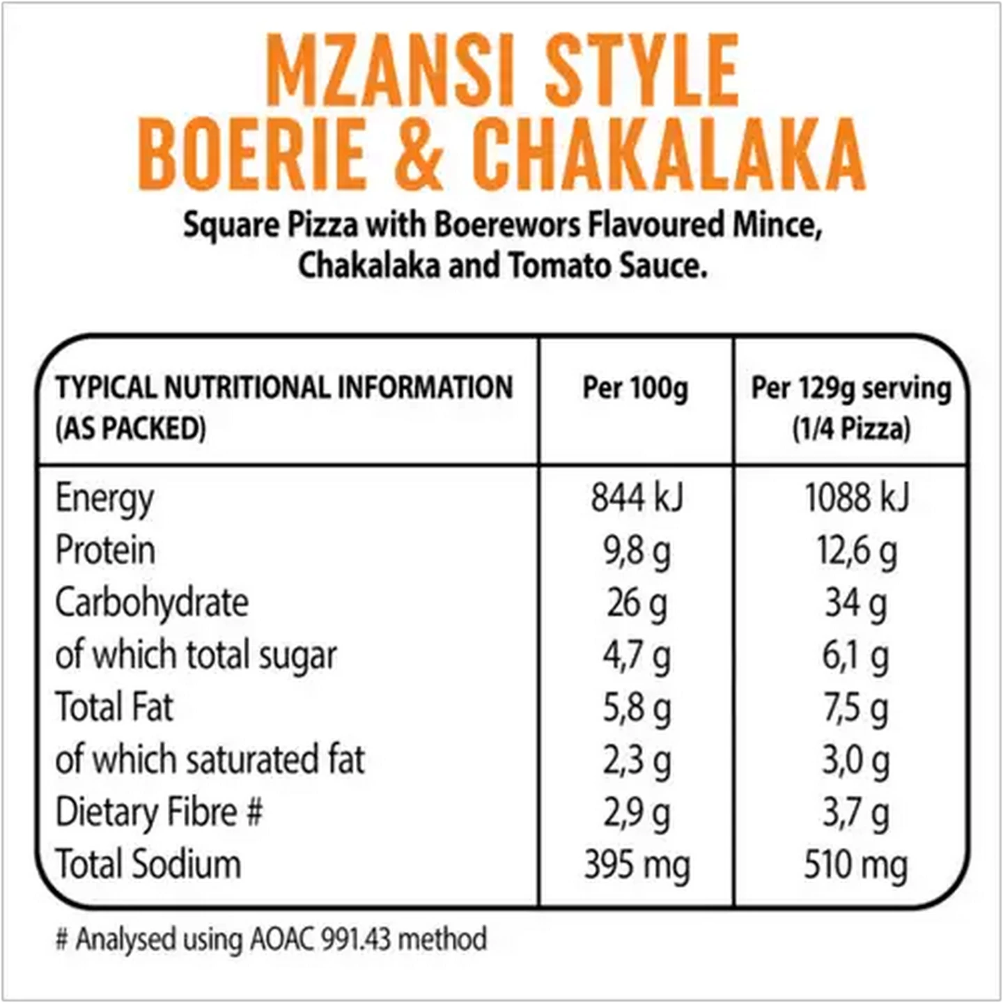 Image of Dr. Oetker Ital Pizza Frozen Mzansi Style Boerie & Chakalaka Pizza 515g 
