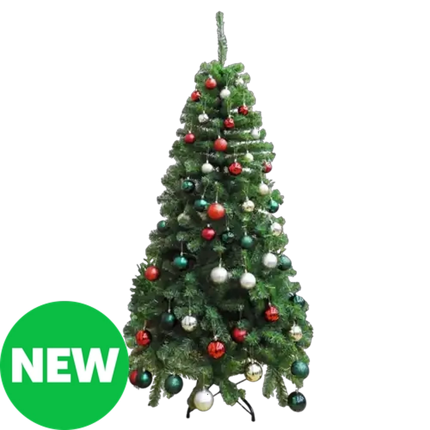 Image of Christmas Tree with Baubles 1.8m