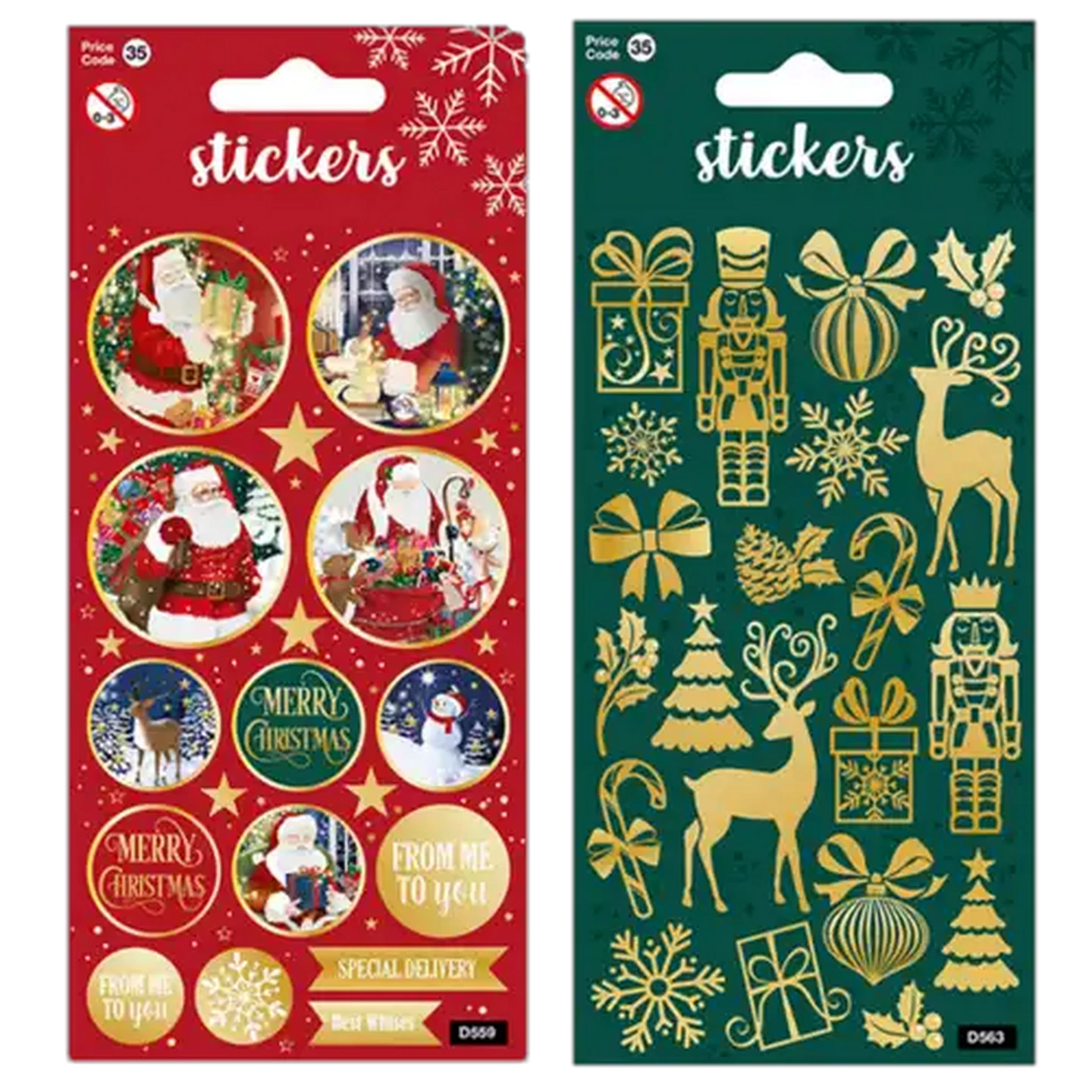 Image of CardCo Assorted Christmas Stickers (Design May Vary)