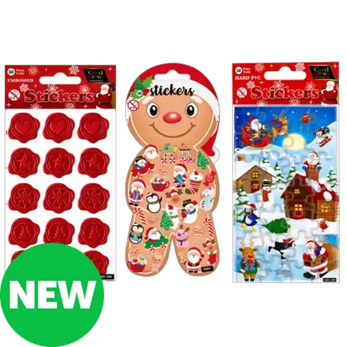 Image of CardCo Novelty Christmas Stickers (Design May Vary)