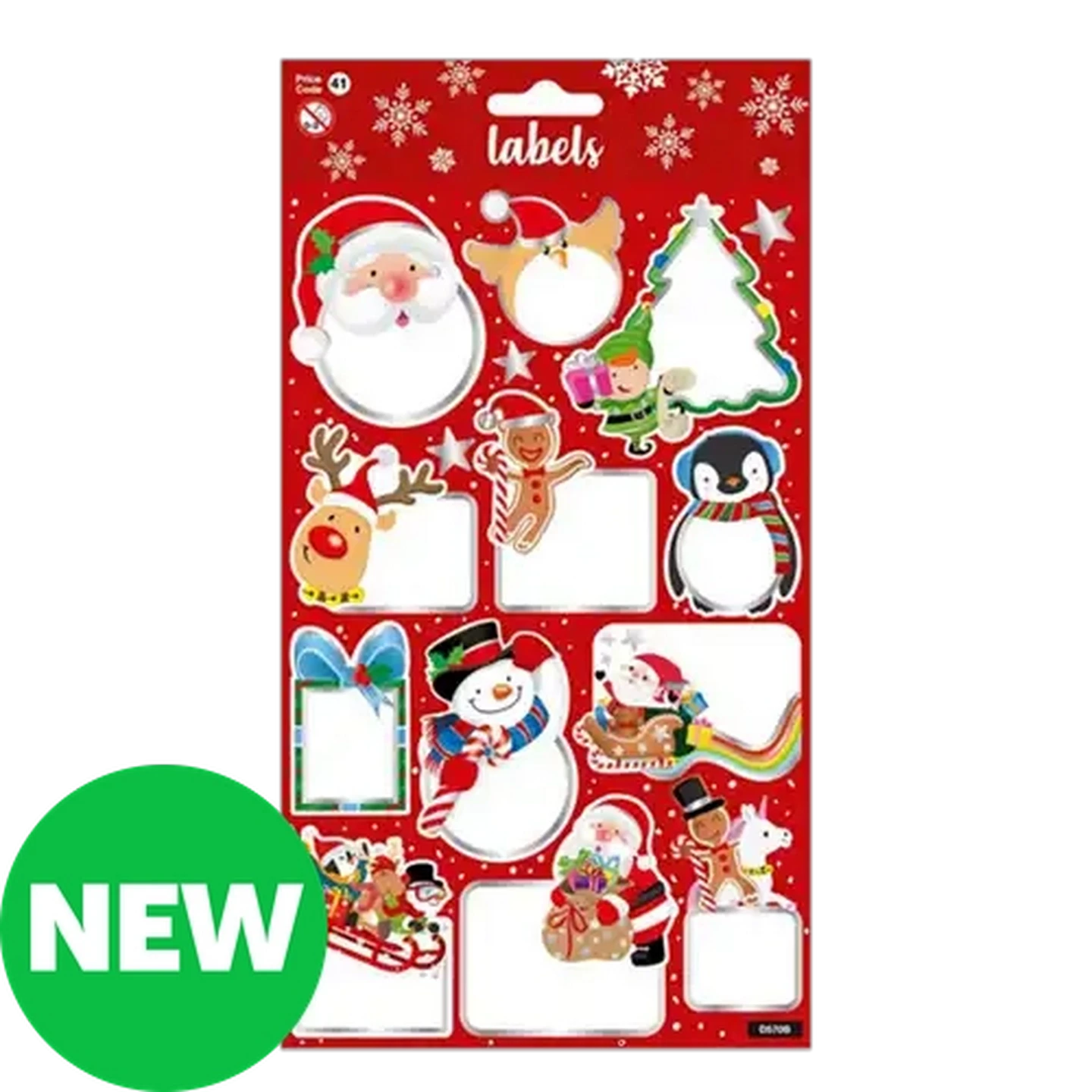 Image of CardCo Little Santa Label Stickers