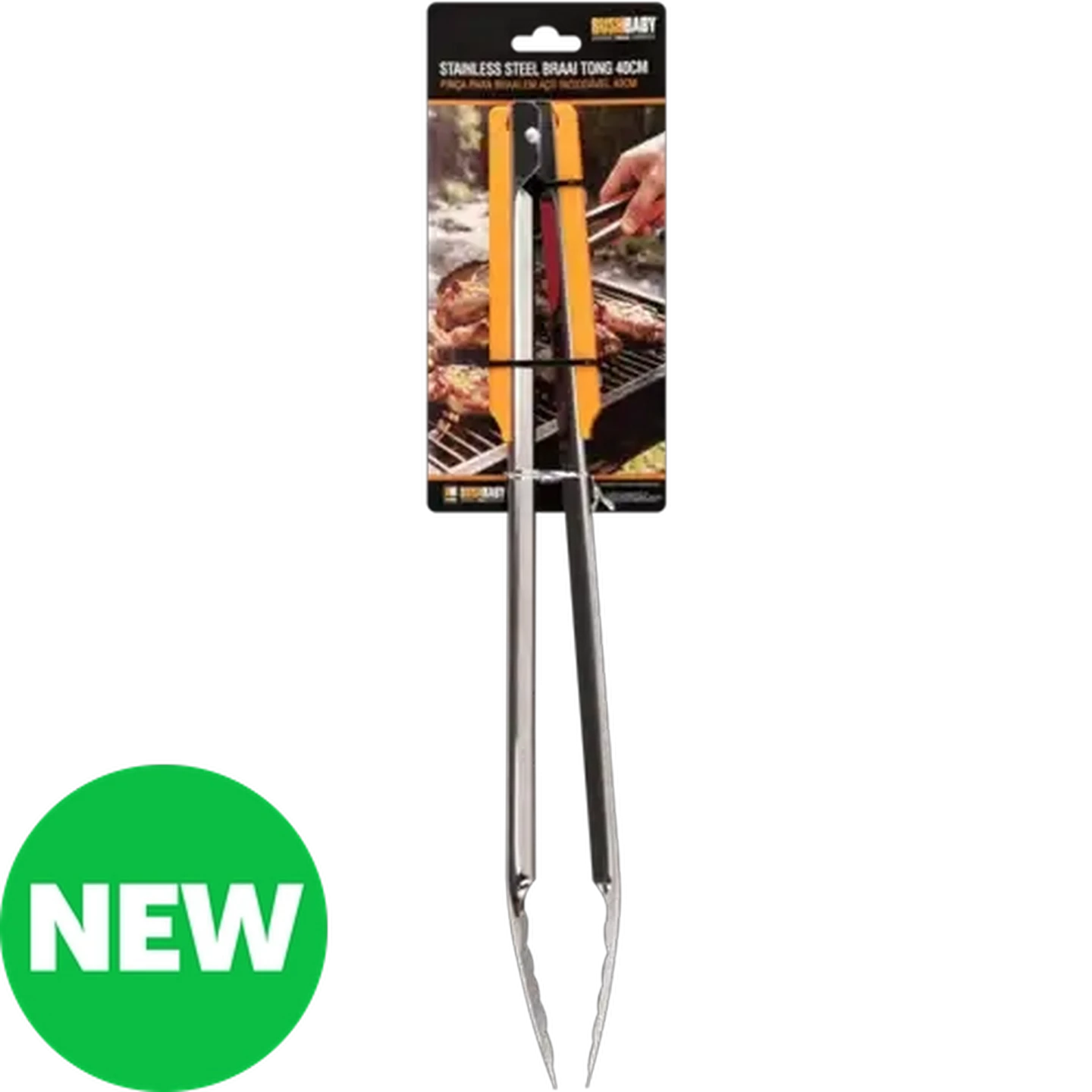 Image of Bush Baby Stainless Steel Braai Tongs 40cm 
