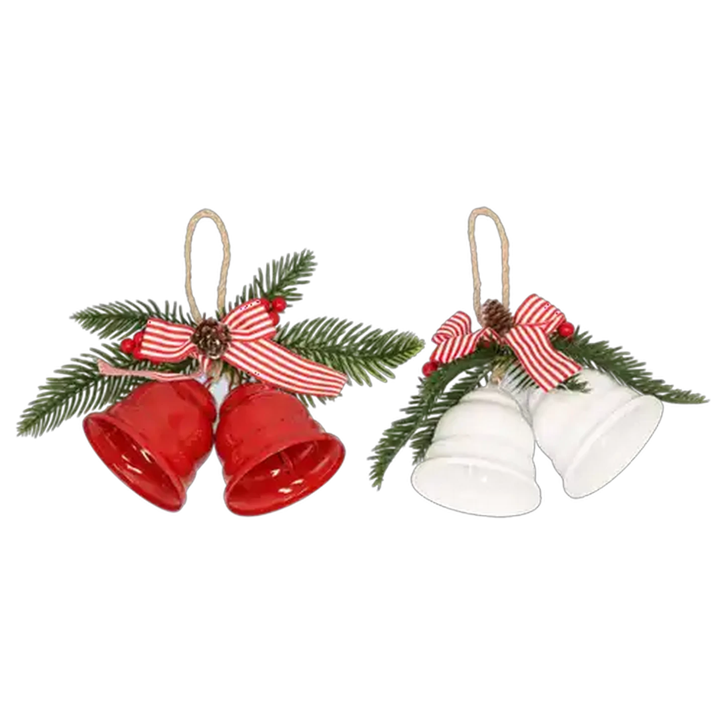 Image of Santa's Choice Metal Twin Christmas Bells 18cm (Colour May Vary)