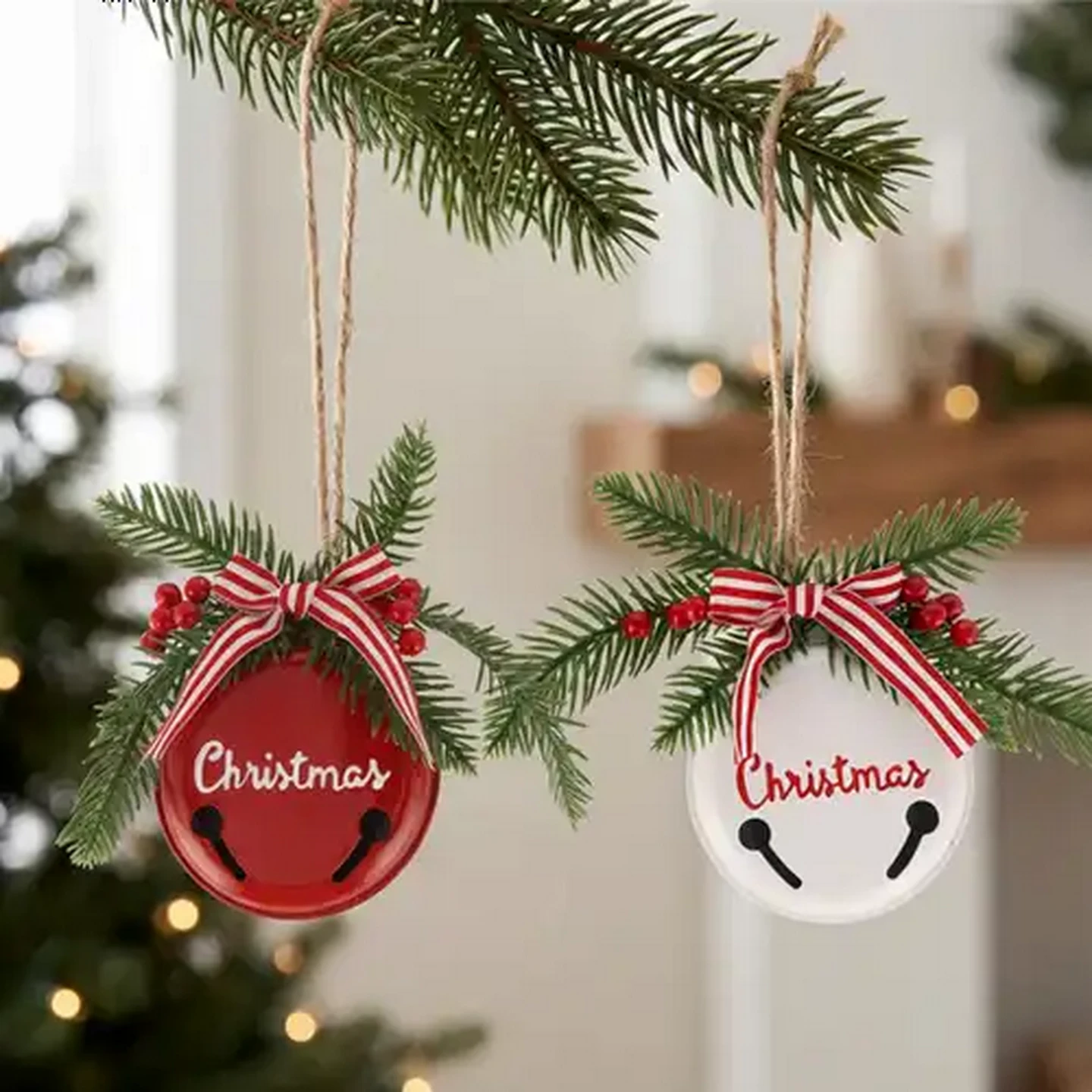 Image of Santa's Choice Metal Flat Christmas Bell 24cm (Colour May Vary)